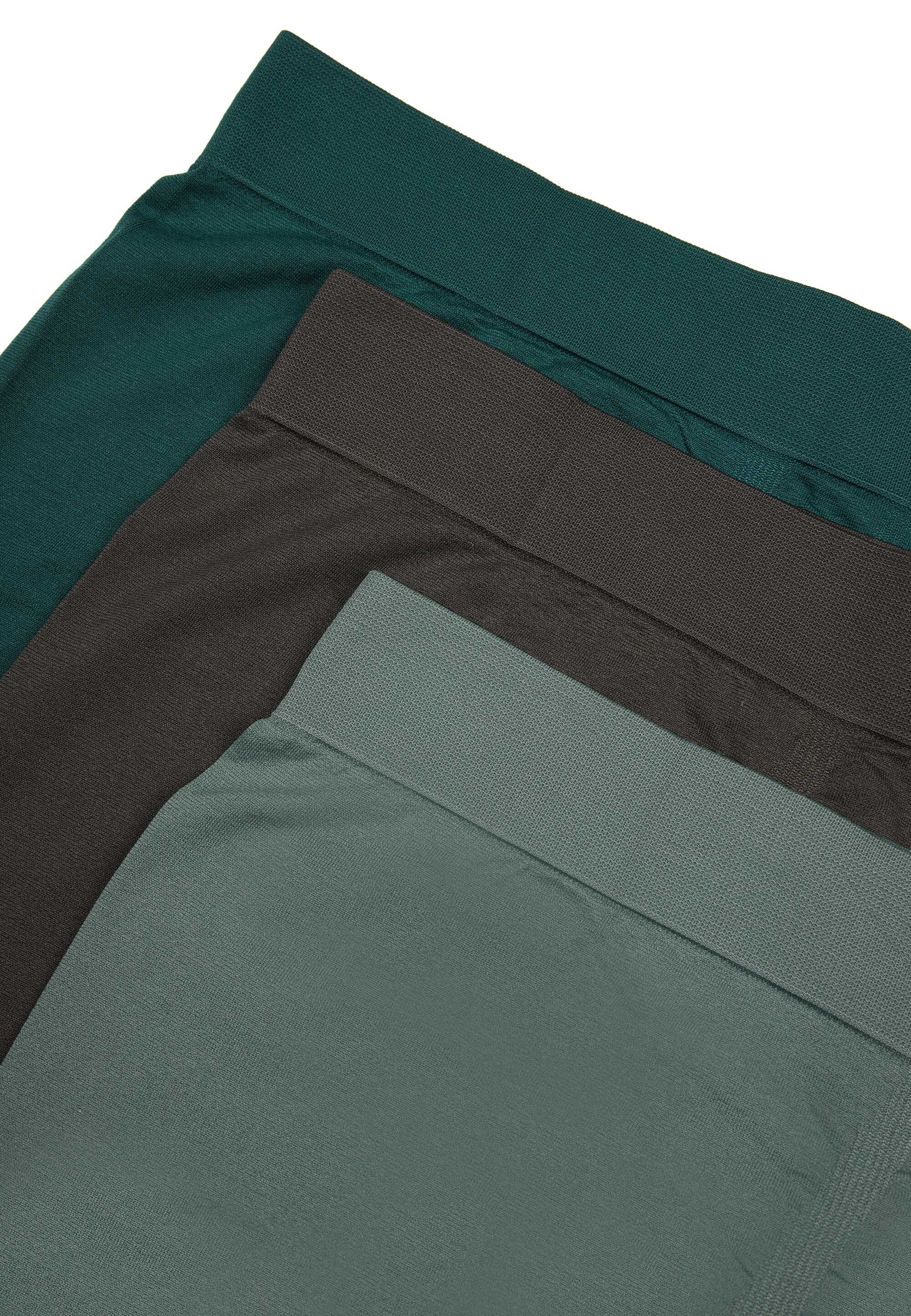 Mens 3pk Green Seamfree Trunks