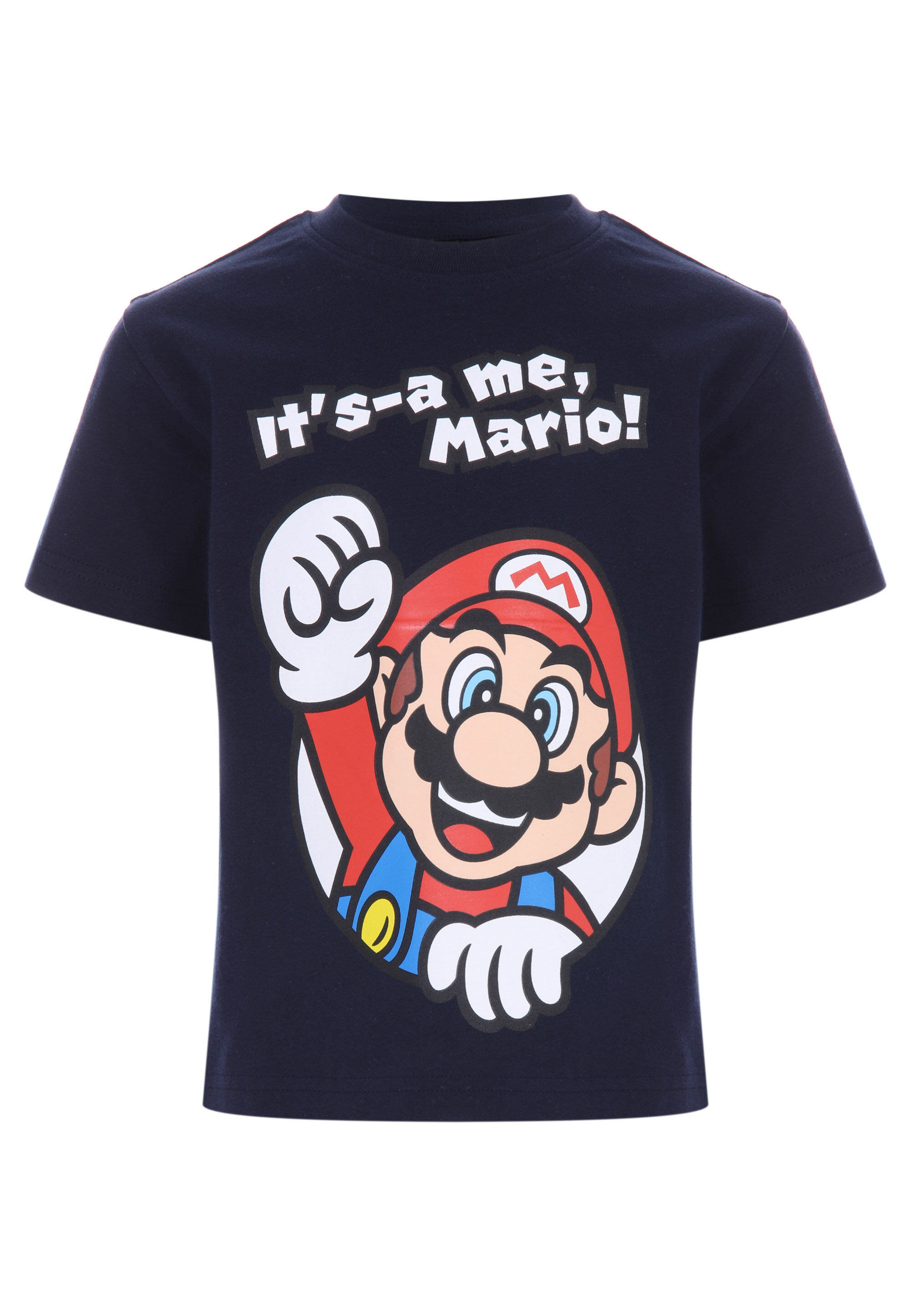 Younger Boys Navy Super Mario Short Sleeve T-Shirt
