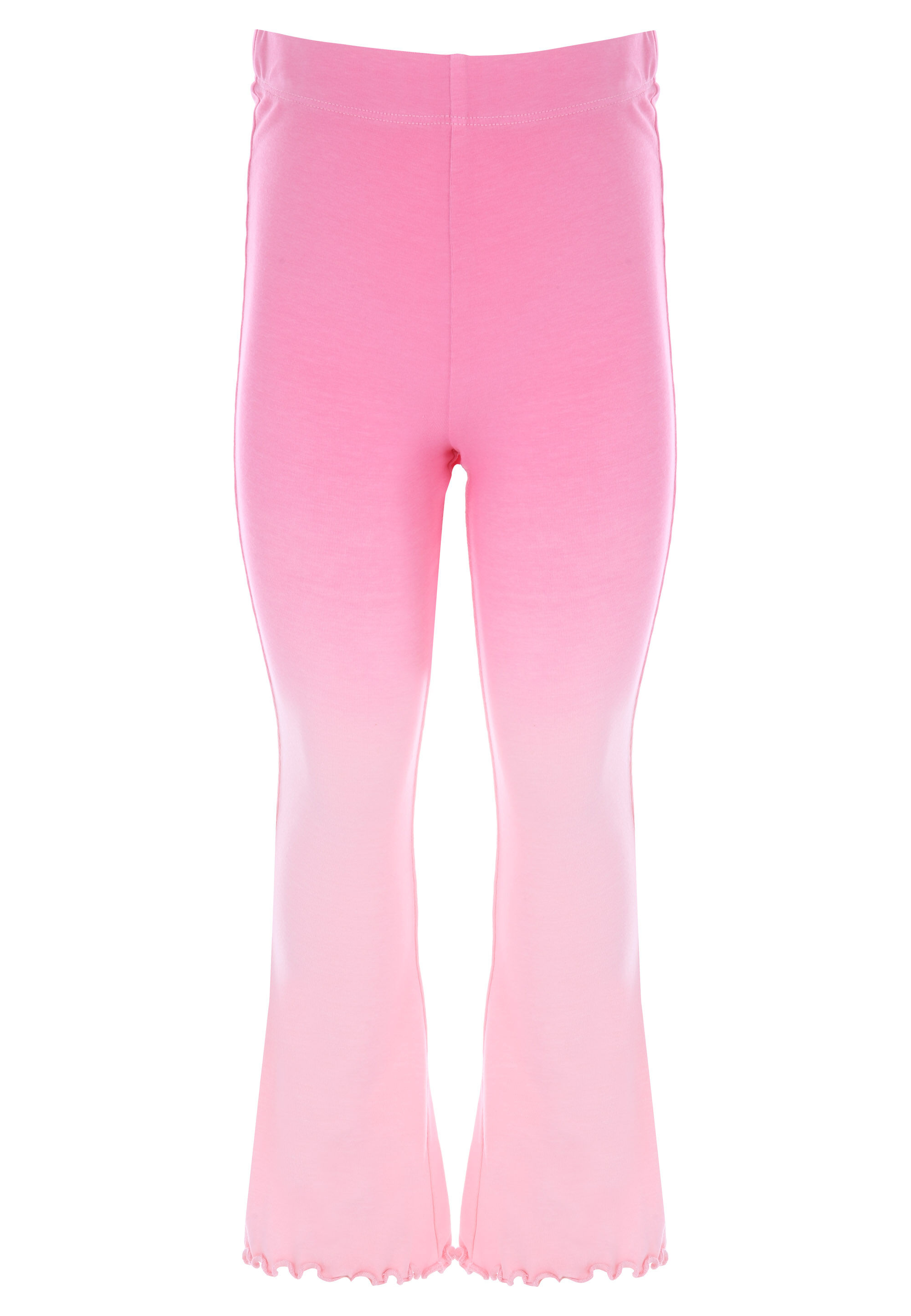 Younger Girls Pink Dip Dye Bootcut Leggings
