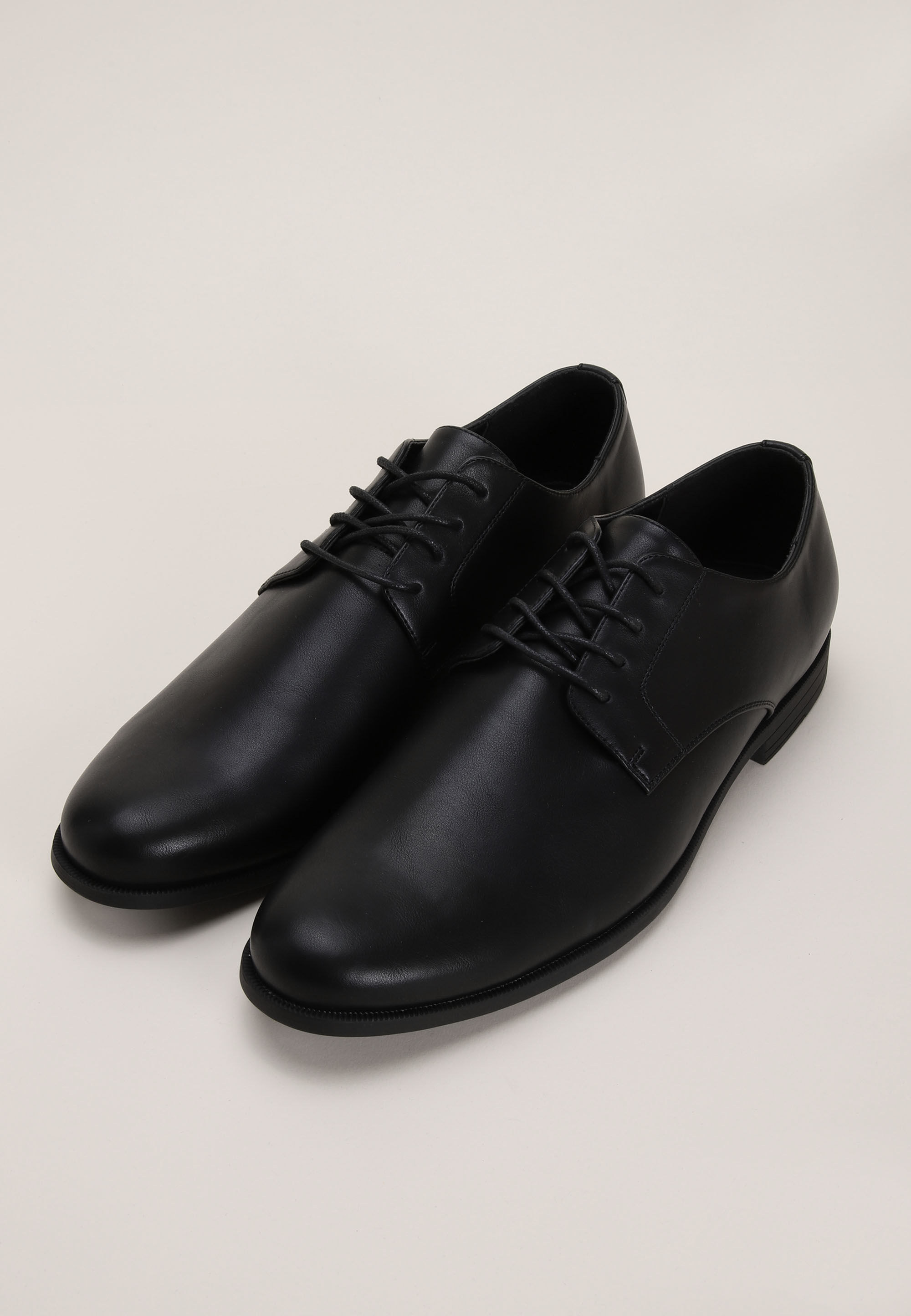 Mens Black Lace Up Derby Shoes