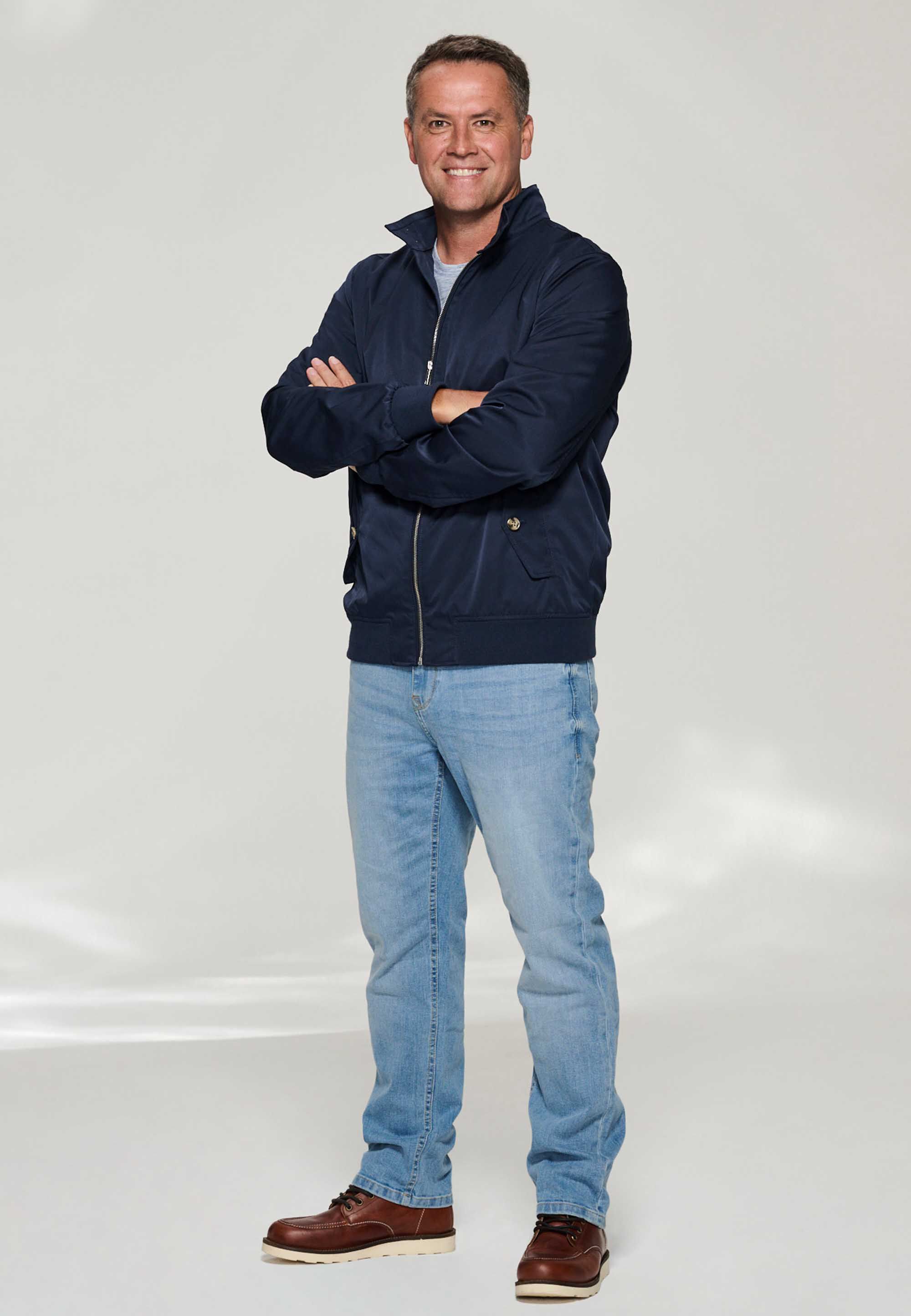 Mens Blue Stretch Slim Jeans