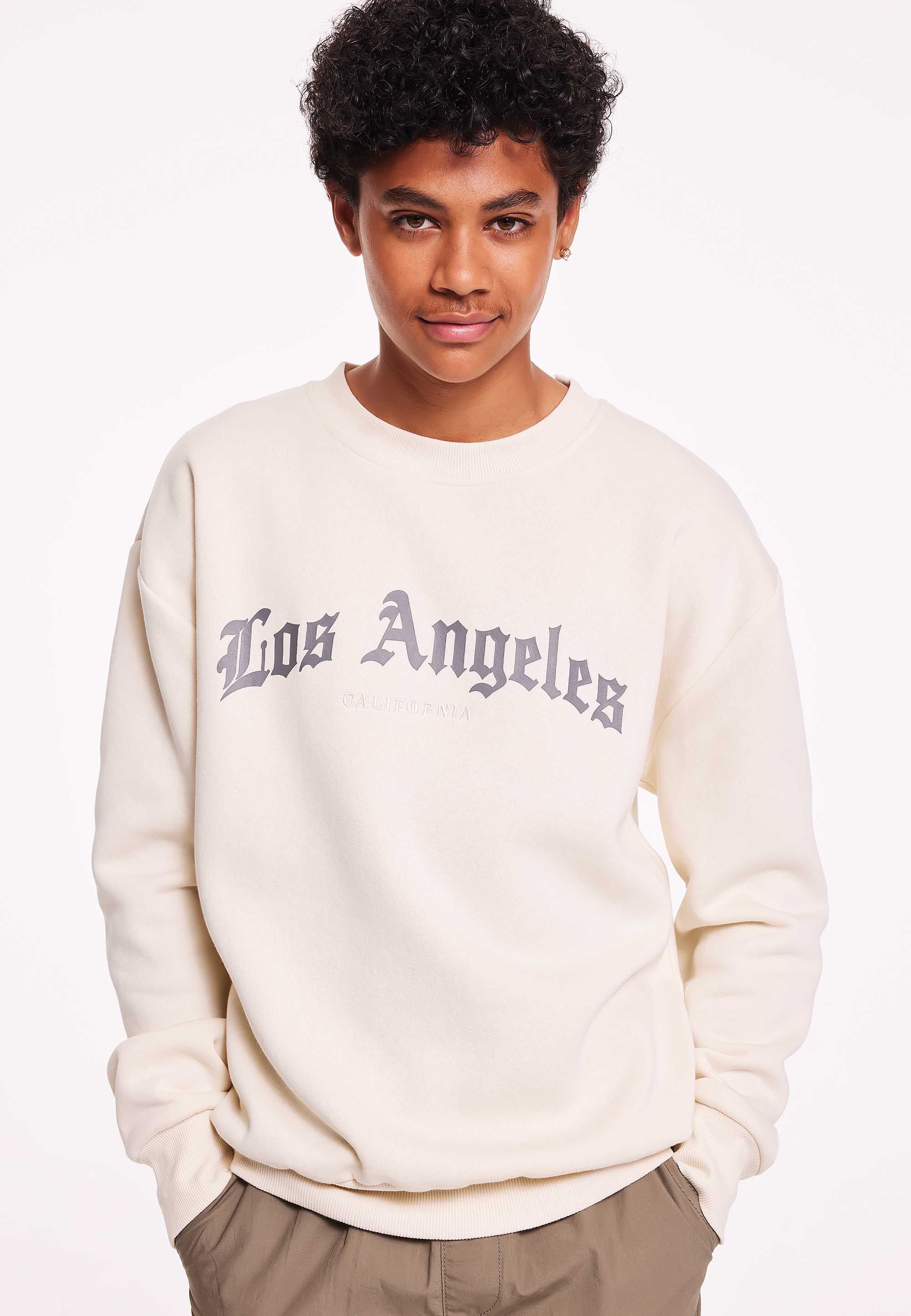 Older Boys Ecru Los Angeles Sweatshirt