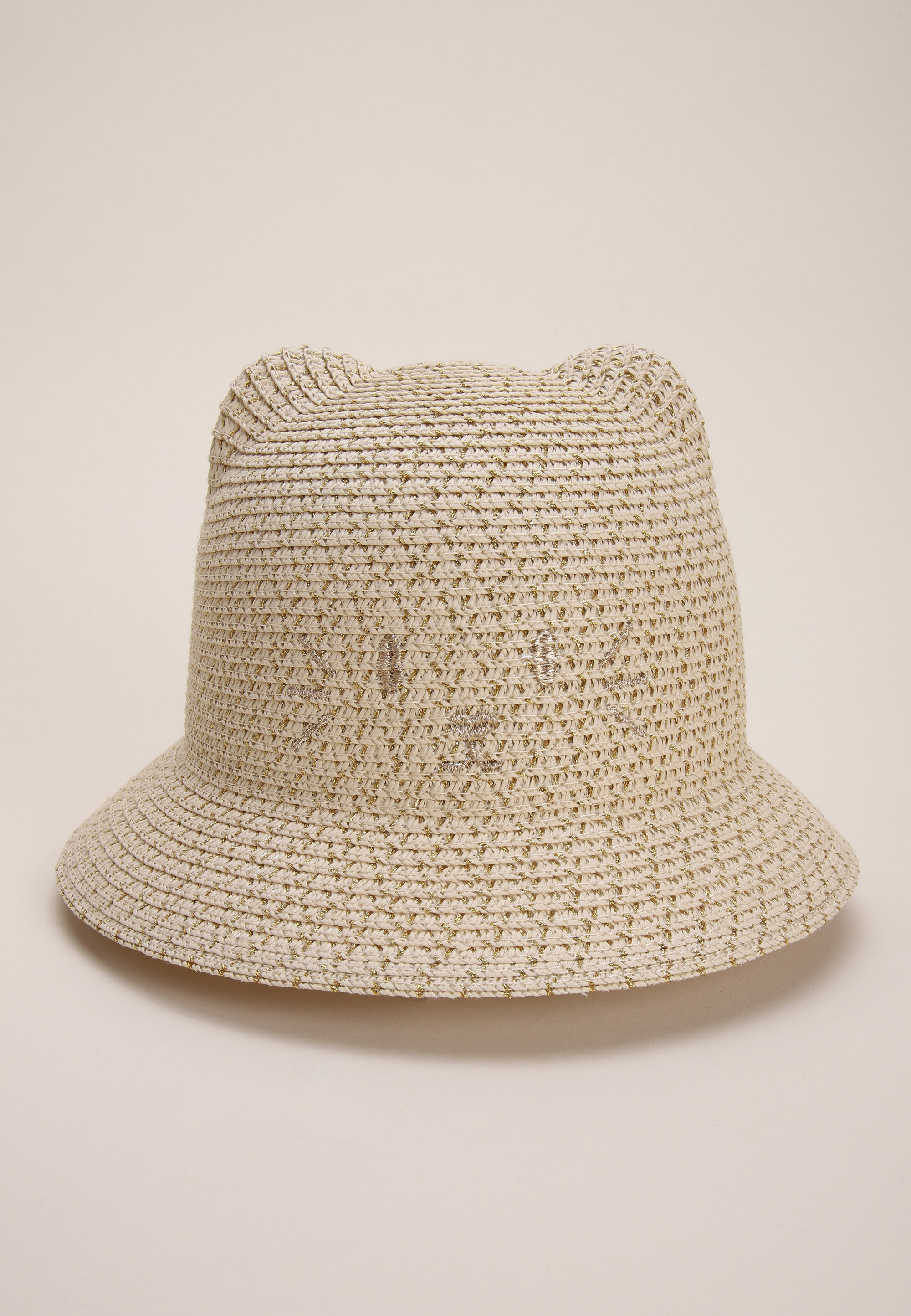 Younger Girls Natural Straw Animal Ears Sun Hat