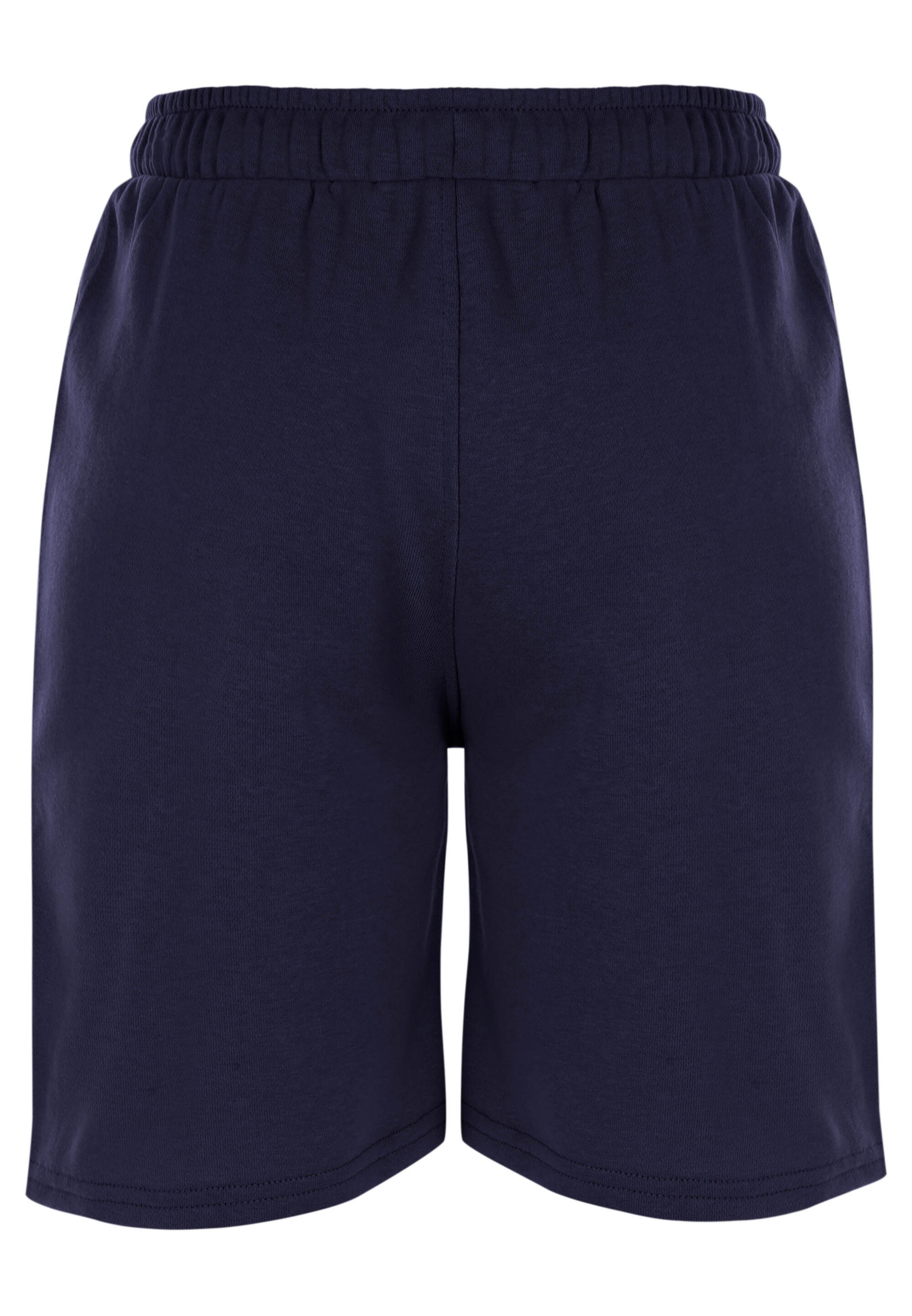 Younger Boys Solid Navy Drawstring Casual Shorts