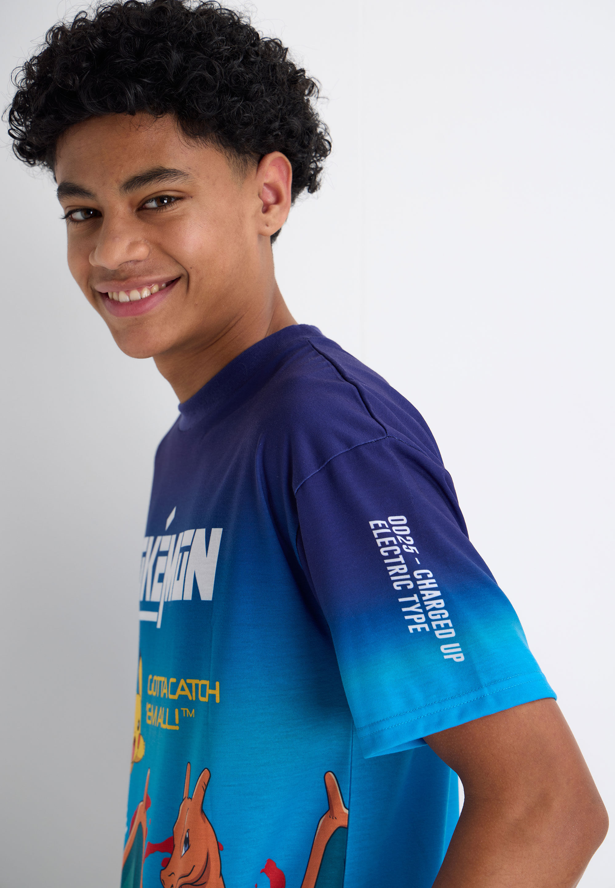 Older Boys Blue Pokemon Graphic T-Shirt