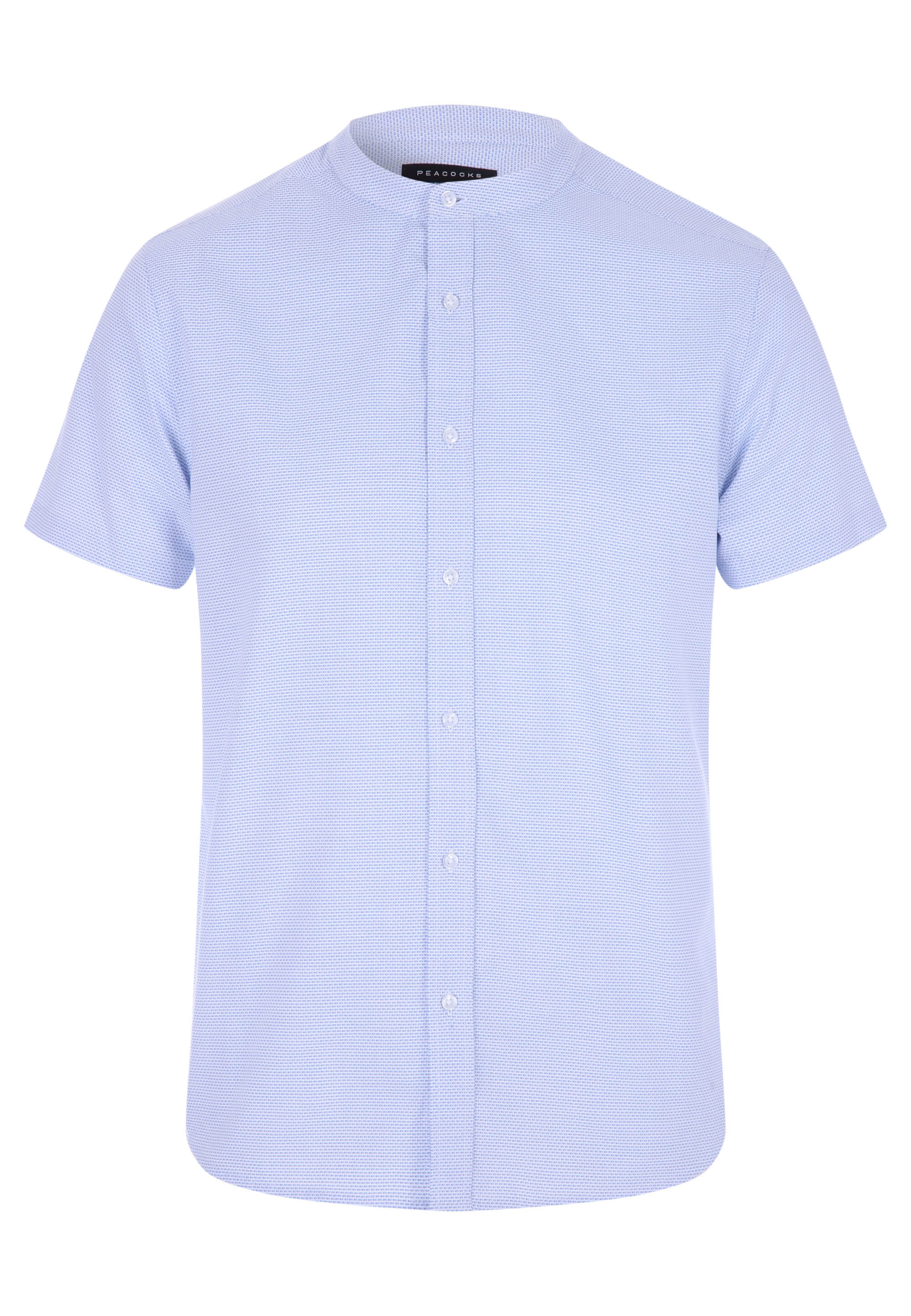 Mens Light Blue Granddad Shirt