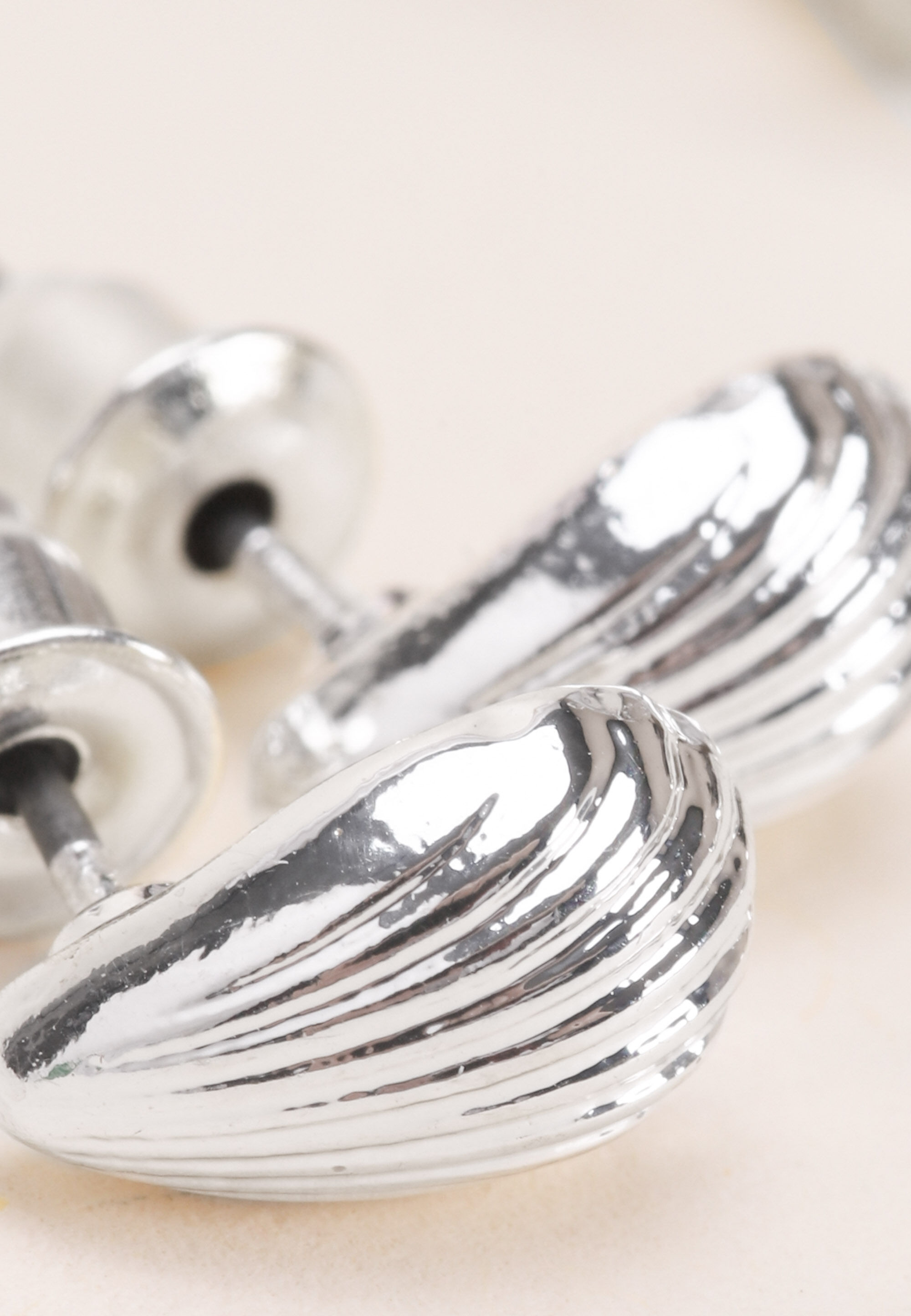 Womens 3pk Silver Teardrop Stud Earrings
