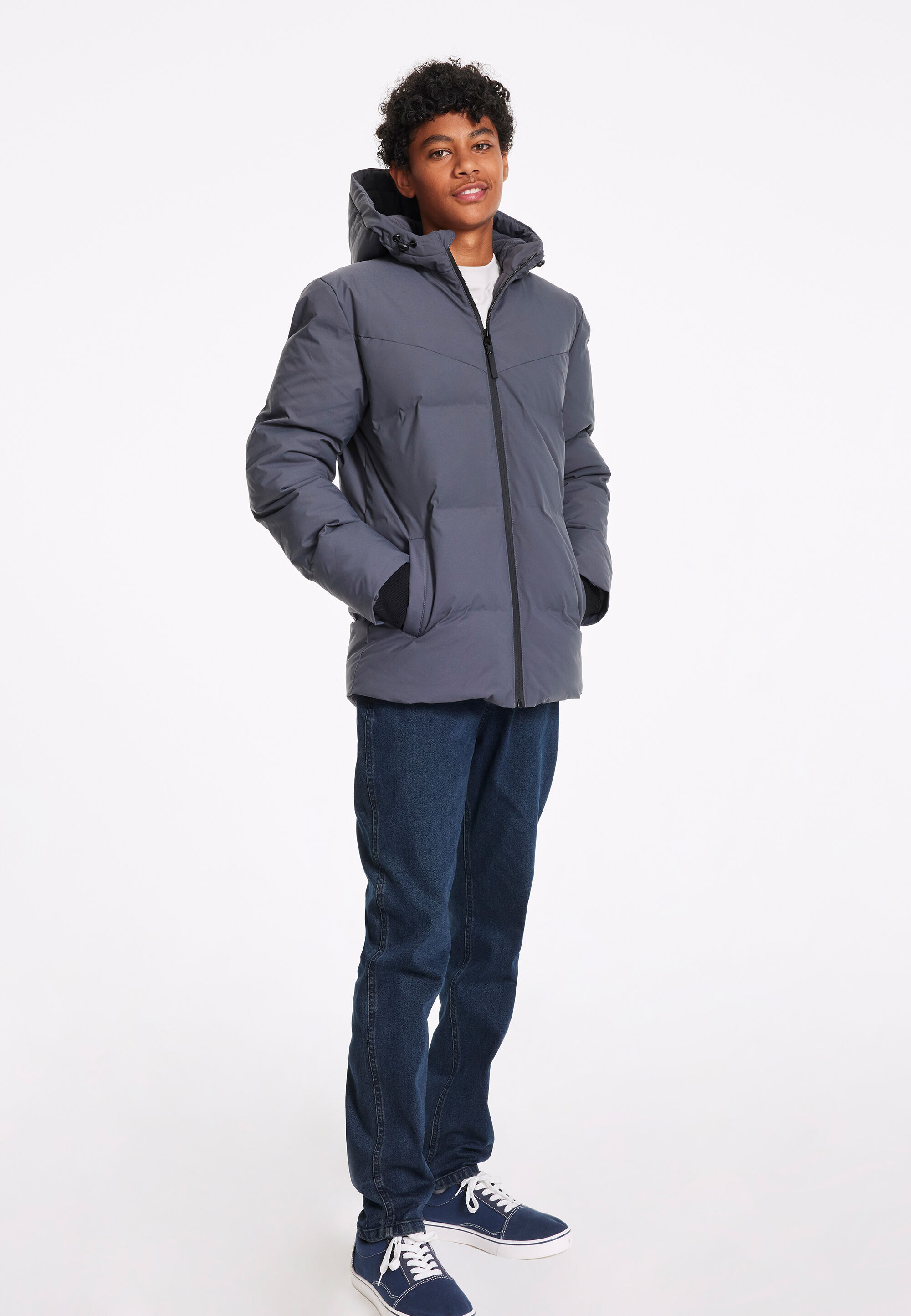 Older Boys Grey Padded Jacket