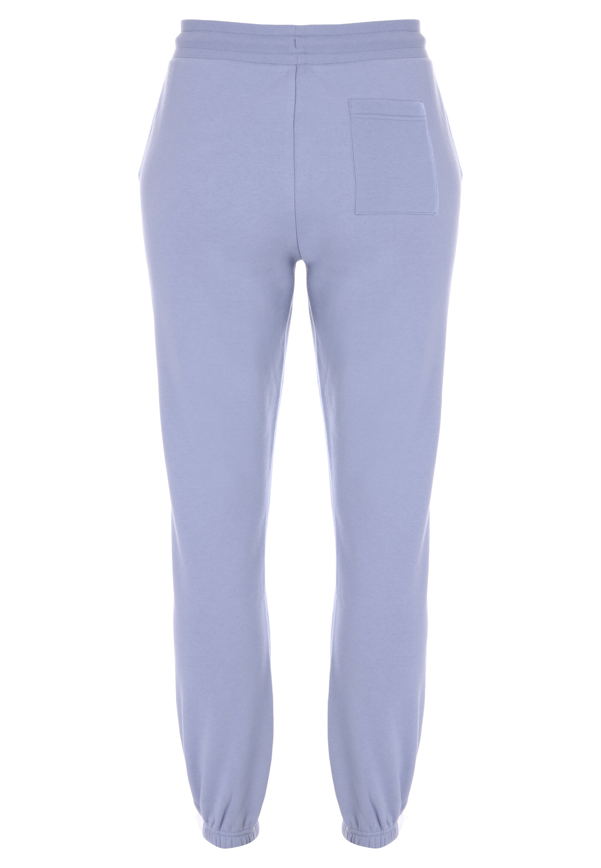 Womens Light Blue Cuffed Joggers with Elastic Trims