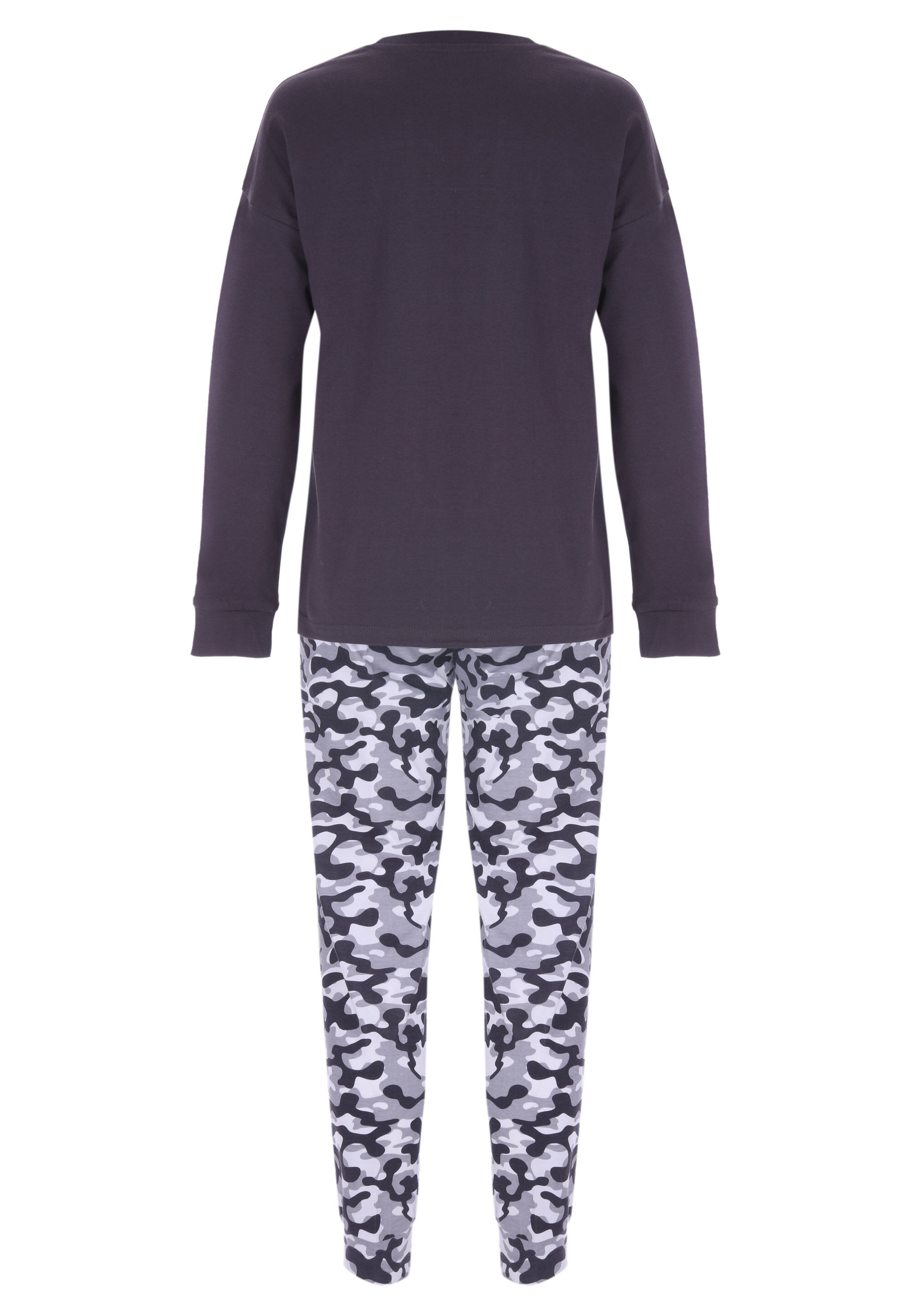 Older Boys Charcoal Camo Pj Set
