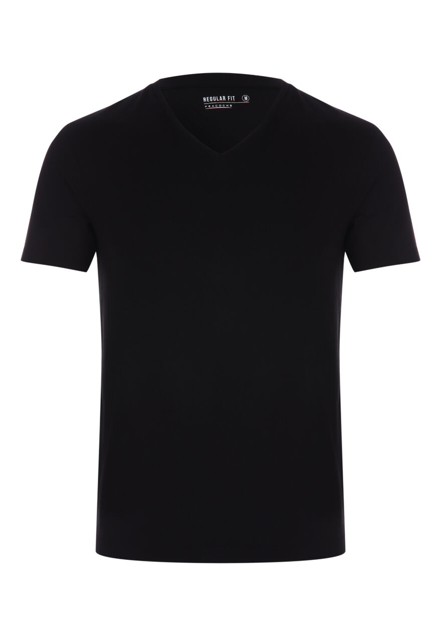 Mens Black V-Neck T-Shirt