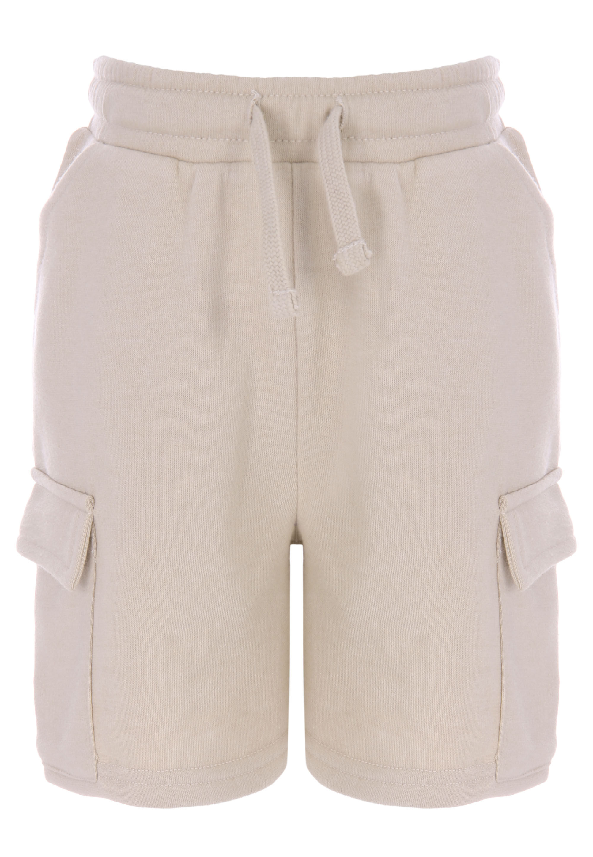 Younger Boys Stone Plain Sweat Cargo Shorts