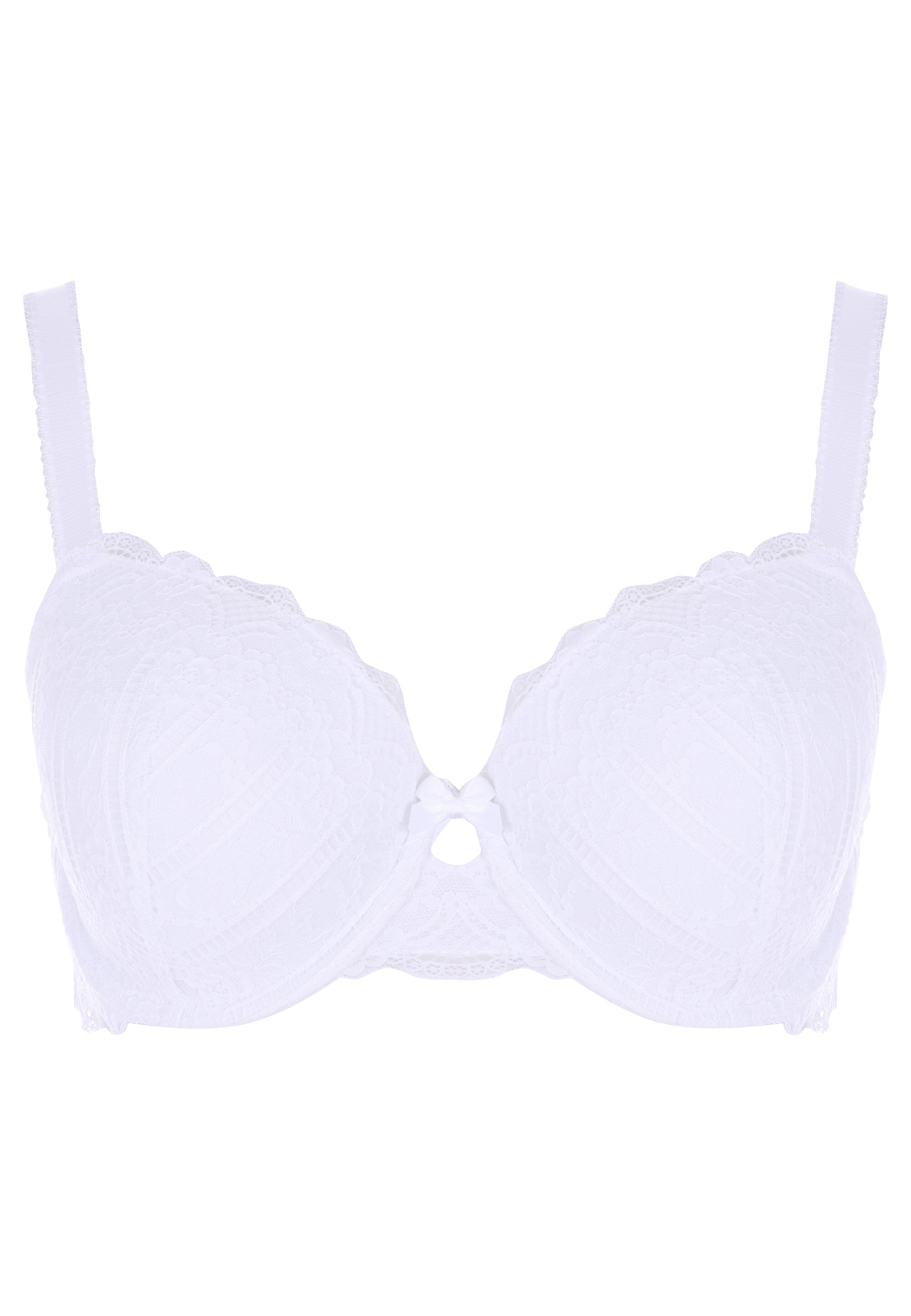 Dorina Womens White DD+ Lace Celine Plunge Bra