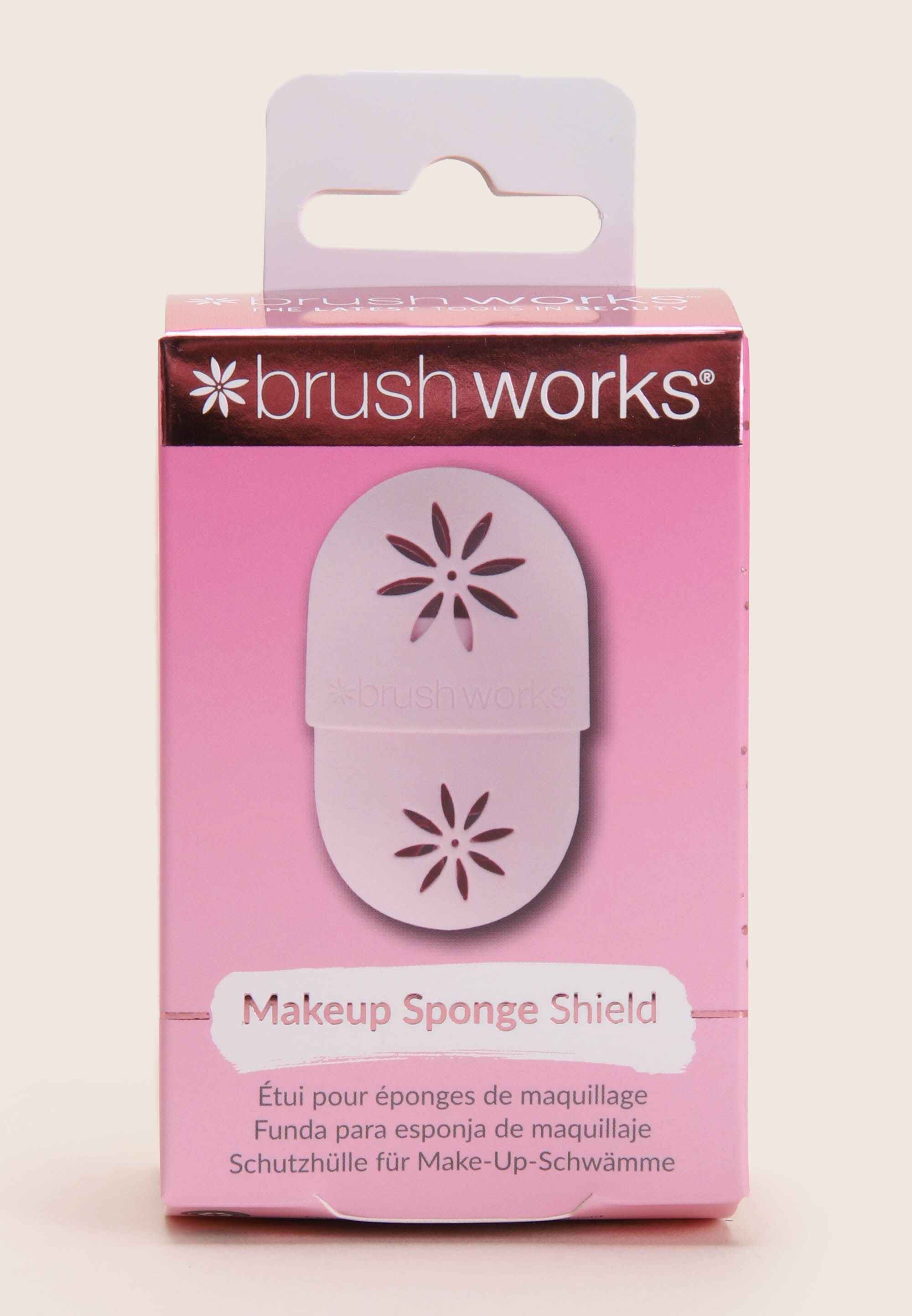 Womens Pink Make Up Sponge Shield
