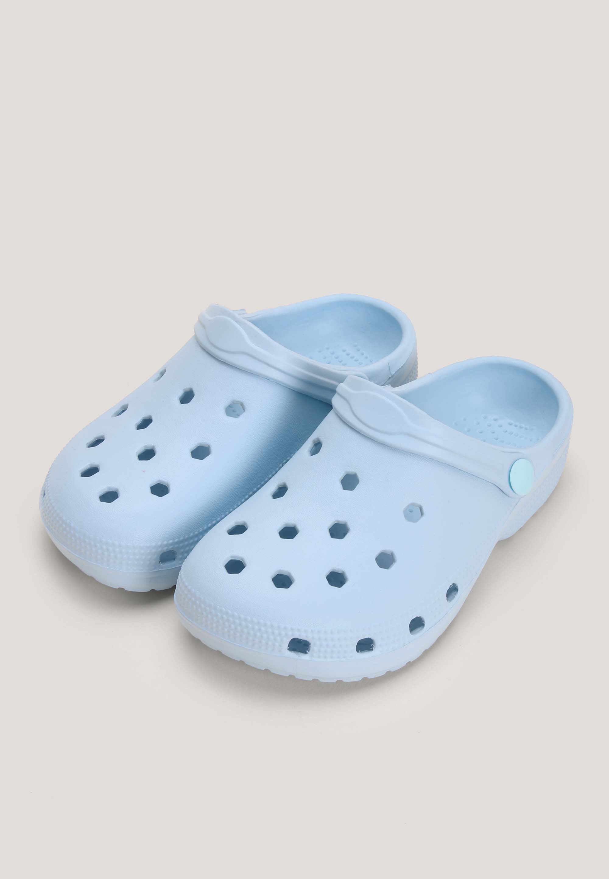 Older Girls Blue Plain Clogs