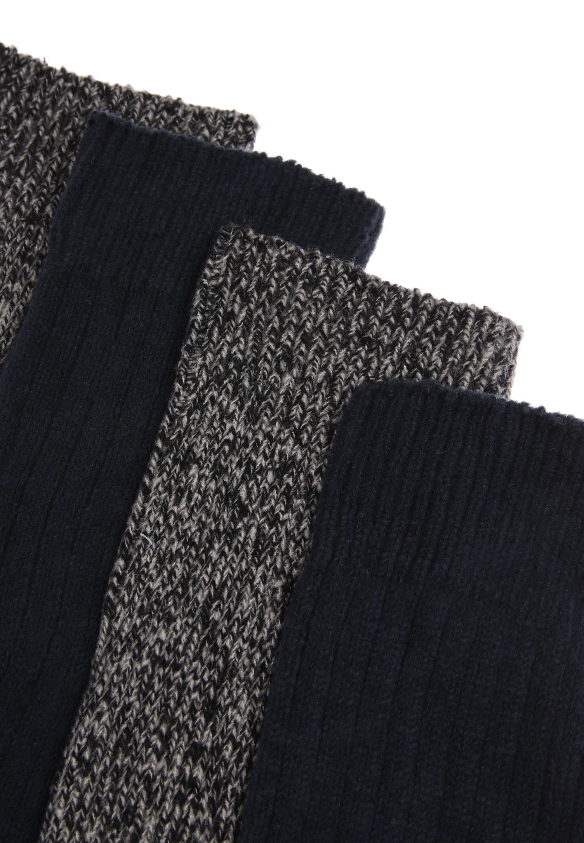 Mens 2pk Blue Marl Cosy Casual Socks