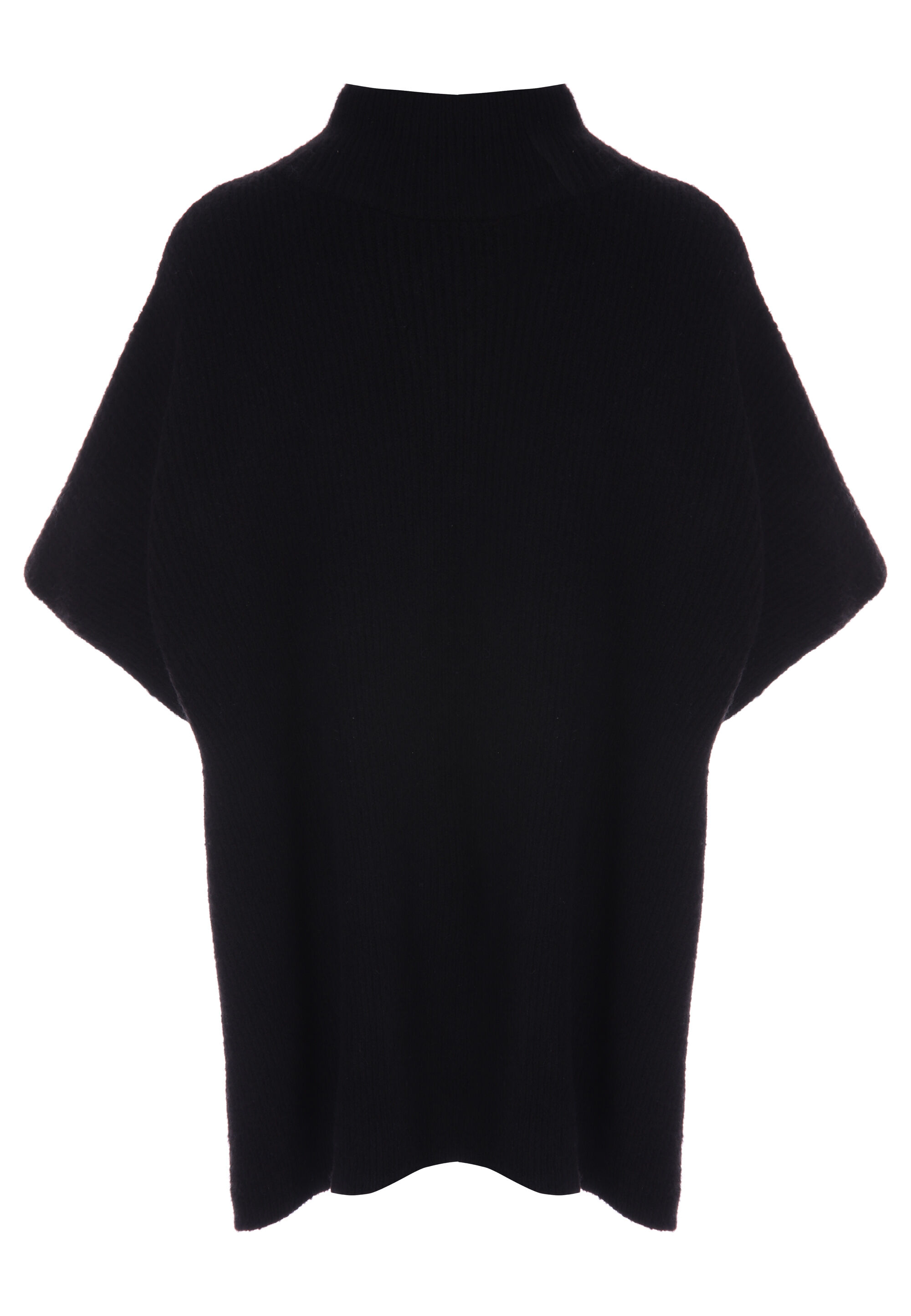 Womens Black Cable Knit Tabard