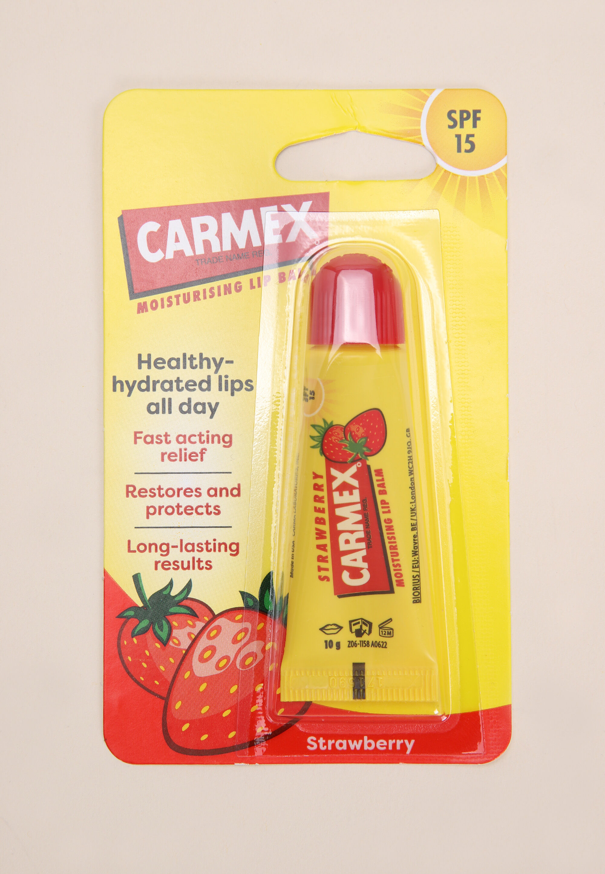 Carmex Strawberry Lip Balm Tube