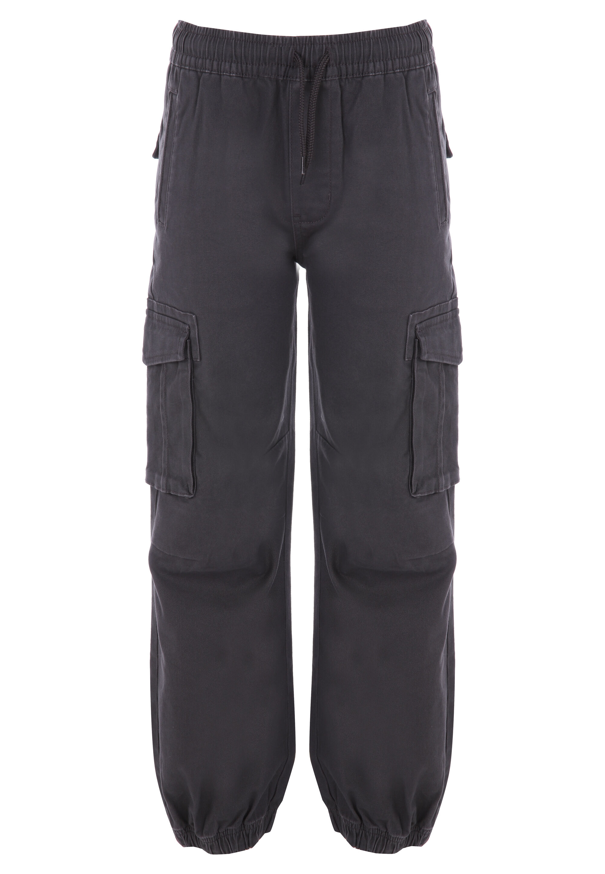 Older Boys Charcoal Twill Cargo Trousers