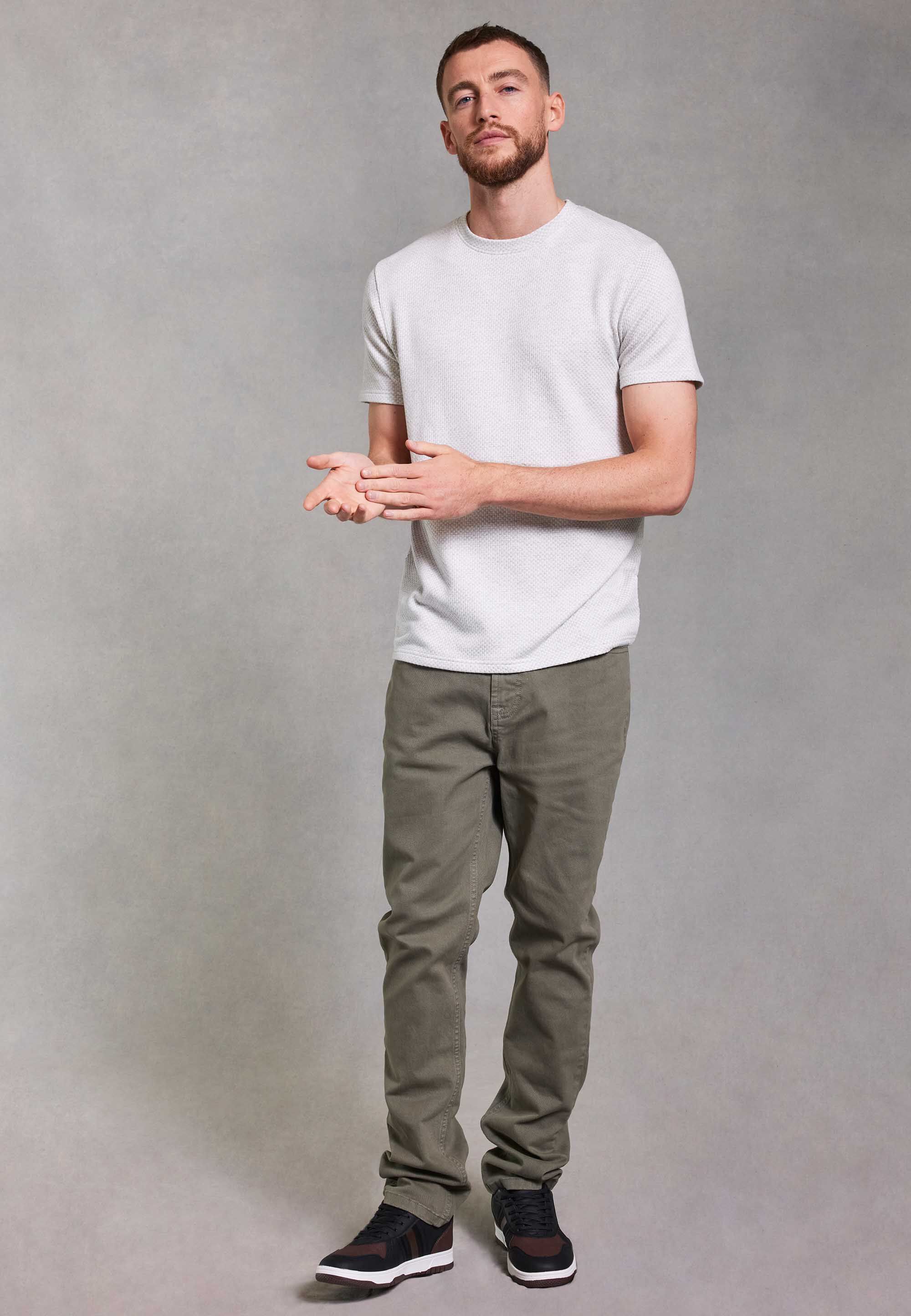 Mens Khaki Slim Fit Jeans