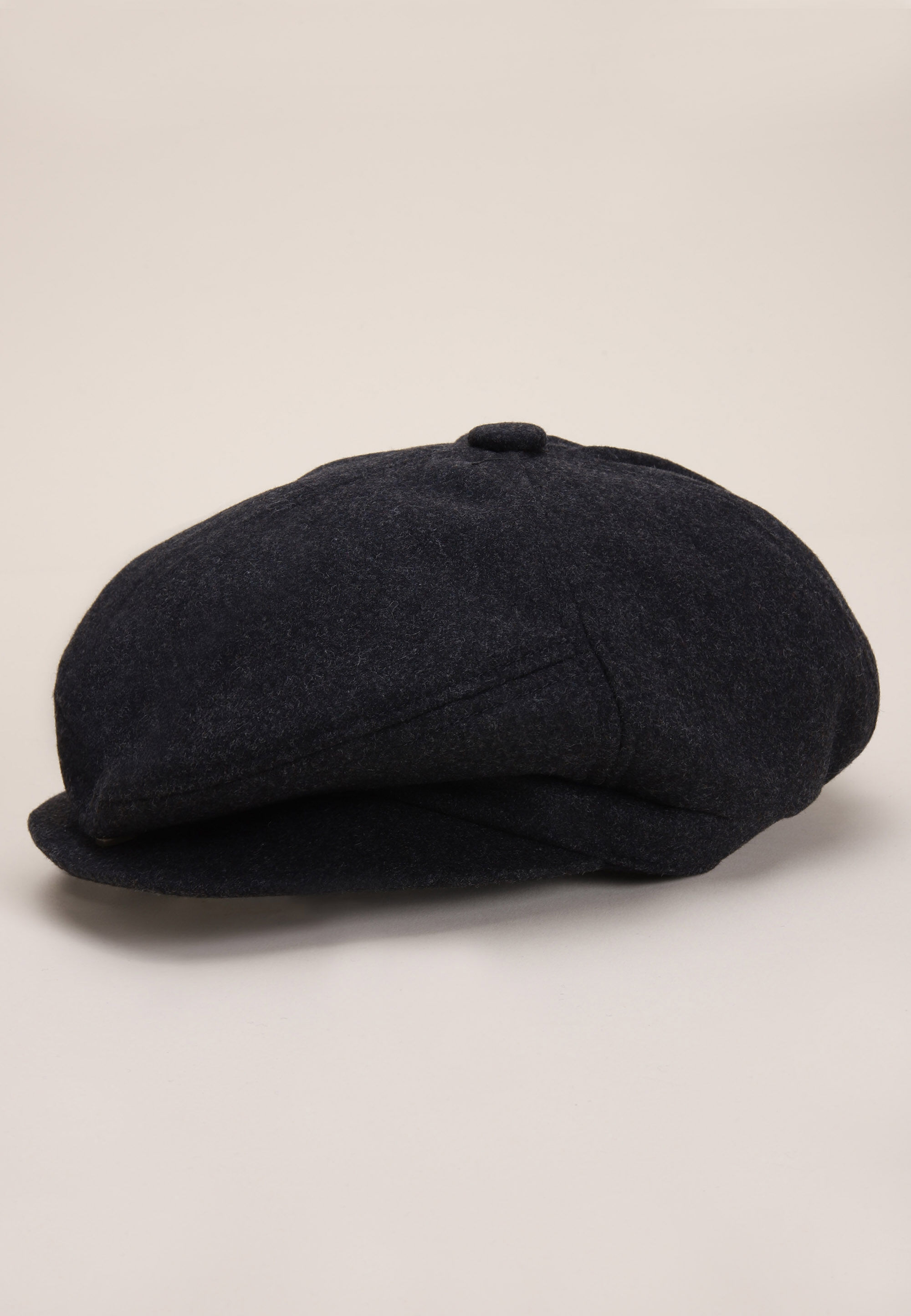 Mens Grey Plain Newsboy Flat Cap