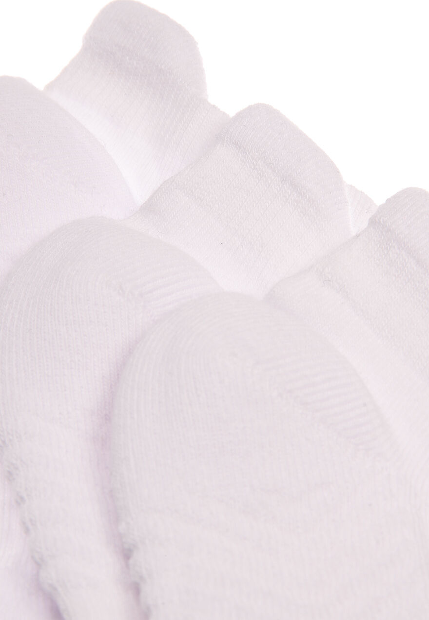 Womens 3pk White Cushion Sole Trainer Socks