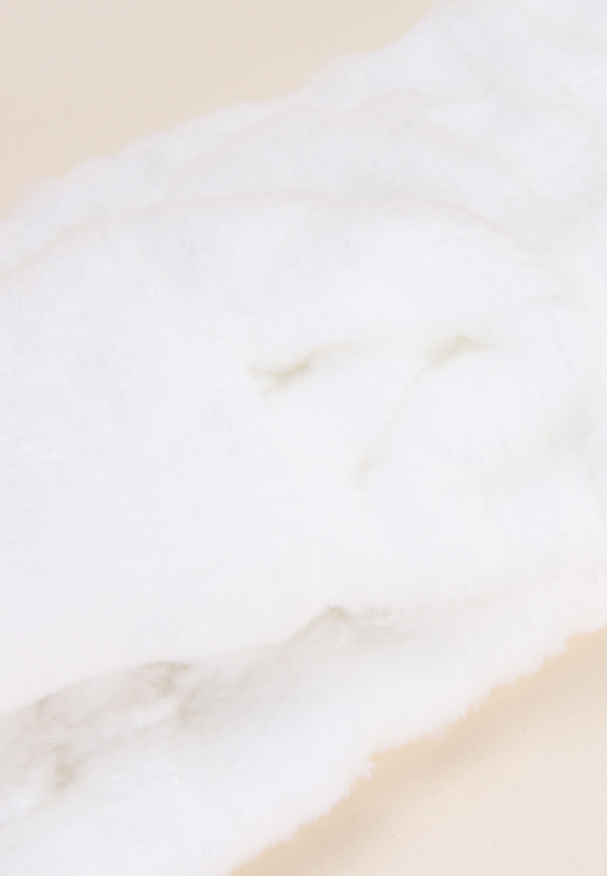 Womens White Fleece Bow Headband