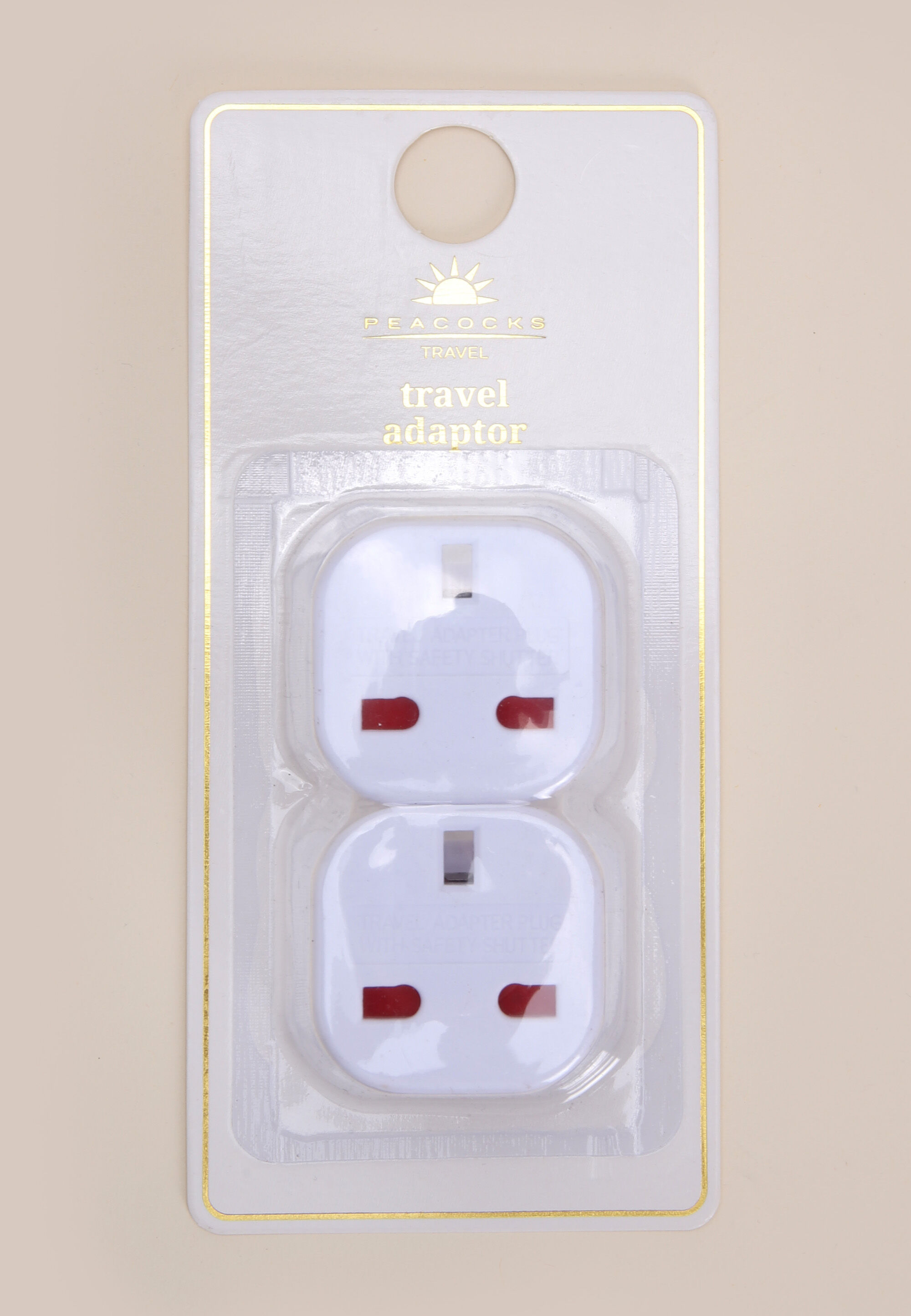 Womens 2pk White Travel Plug Adaptors