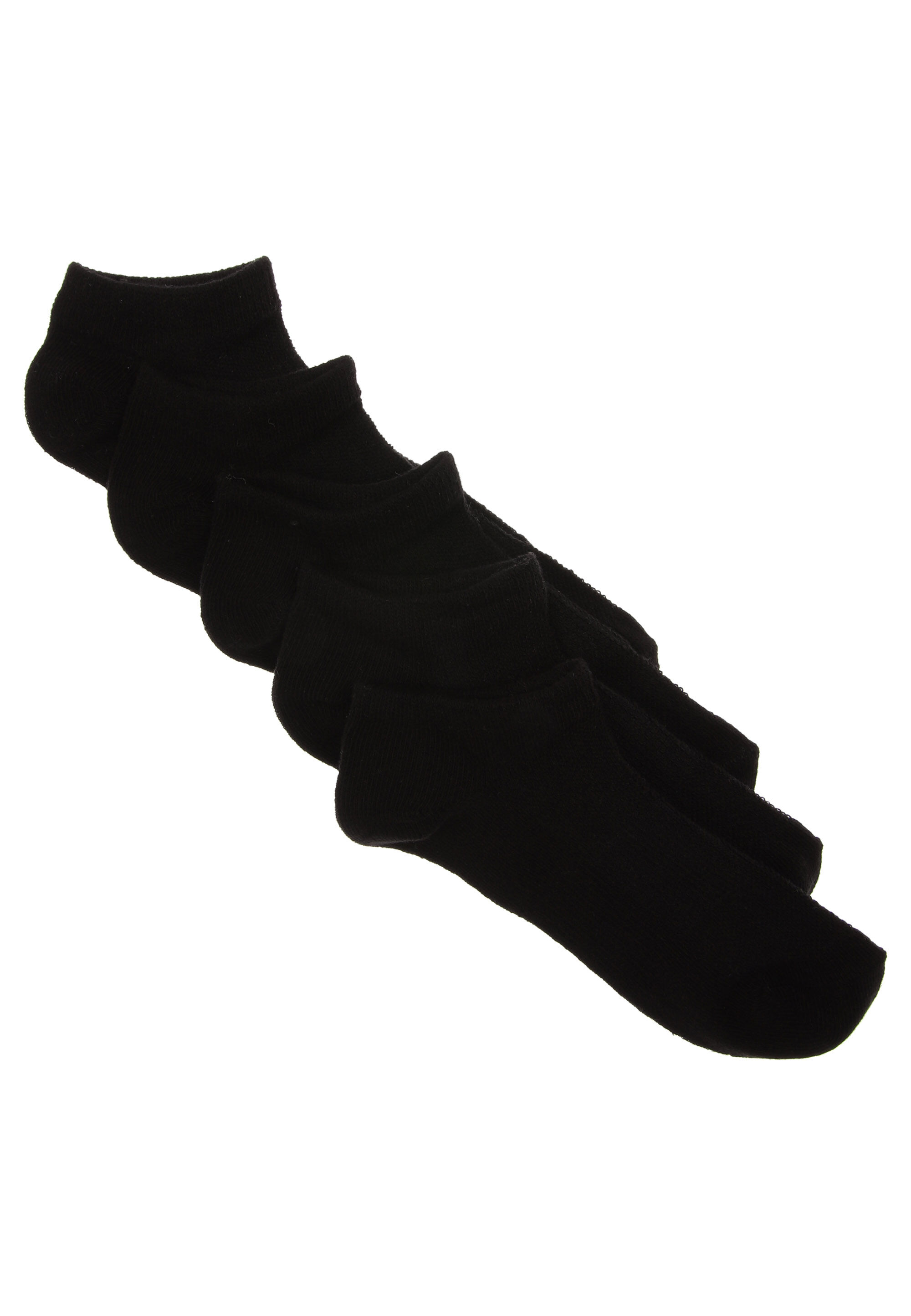 Boys 5pk Black No Show Trainer Socks