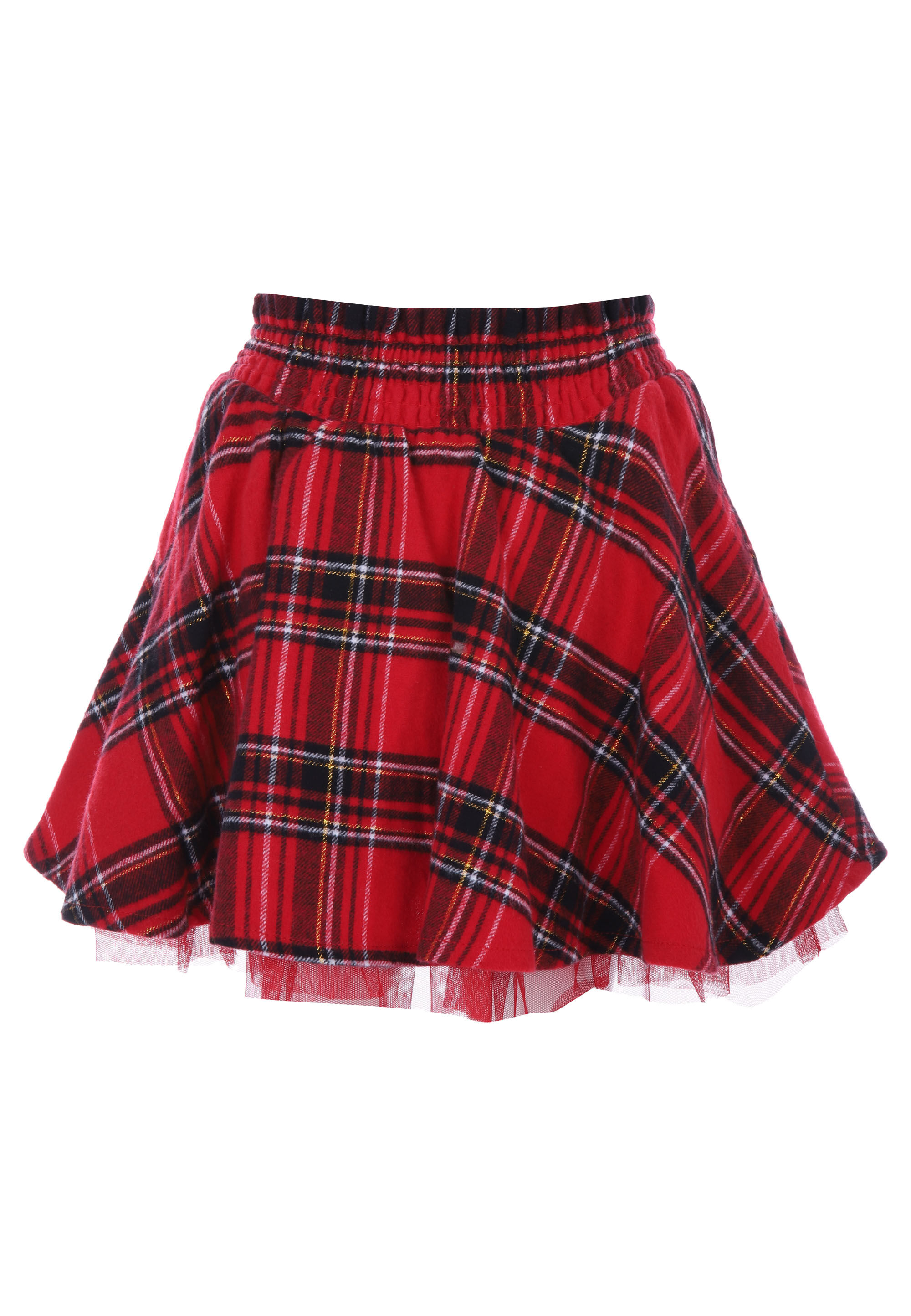 Younger Girls Red Check Skirt