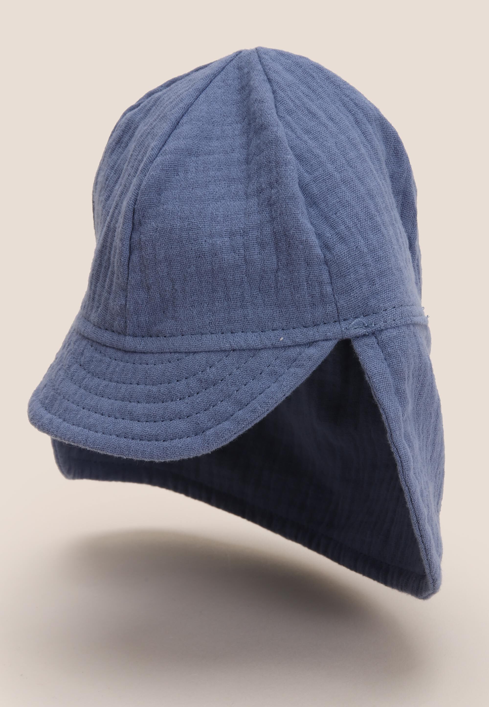 Baby Boys Blue Cheesecloth Legionnaire Hat