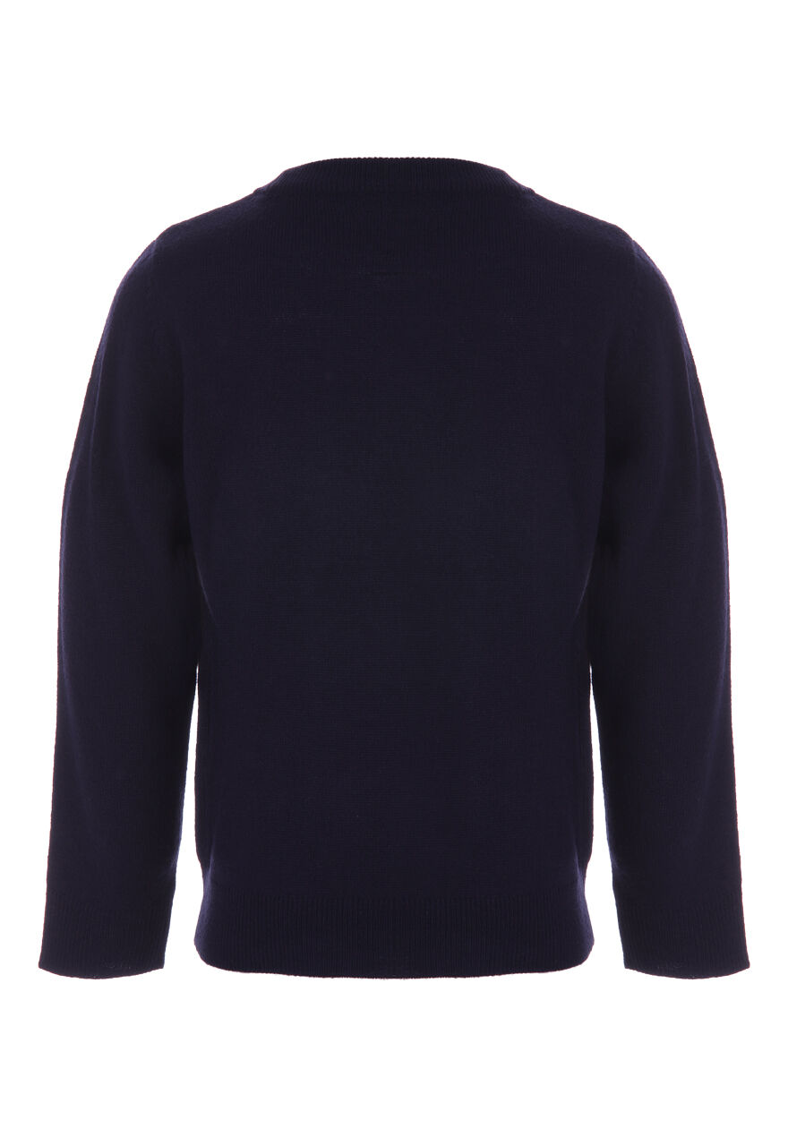 Older Boys Navy Rudolph Snowball Christmas Jumper