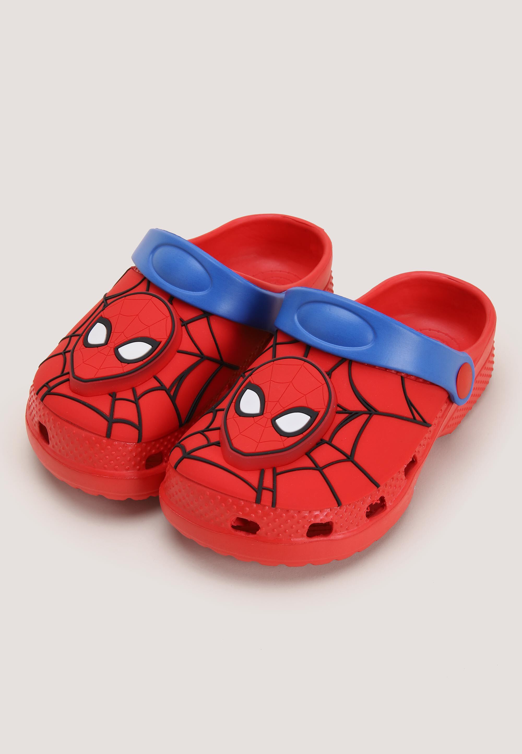 Younger Boys Red Light Up Spider-Man Clog Sandals