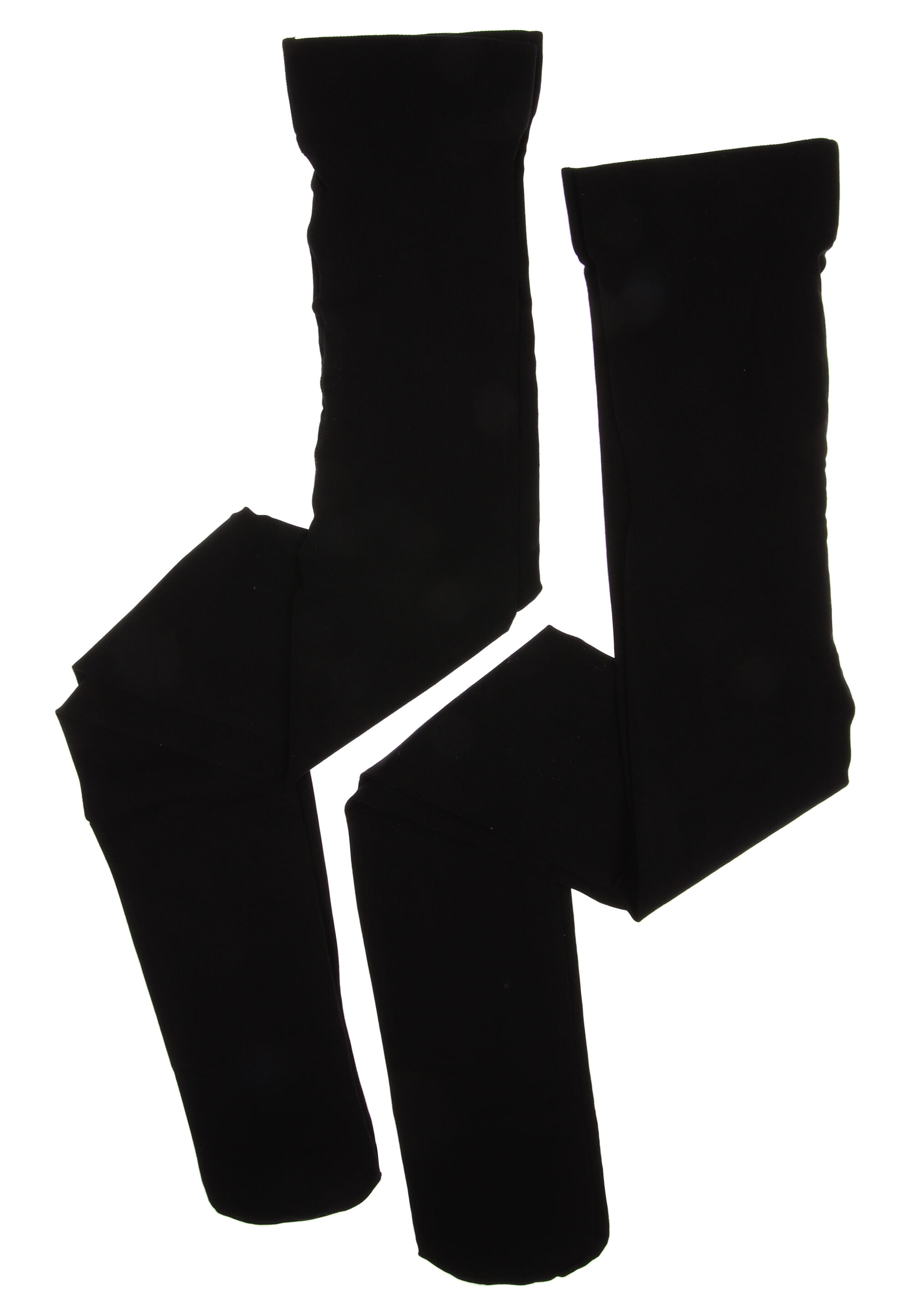 Girls 2pk Black Opaque Tights