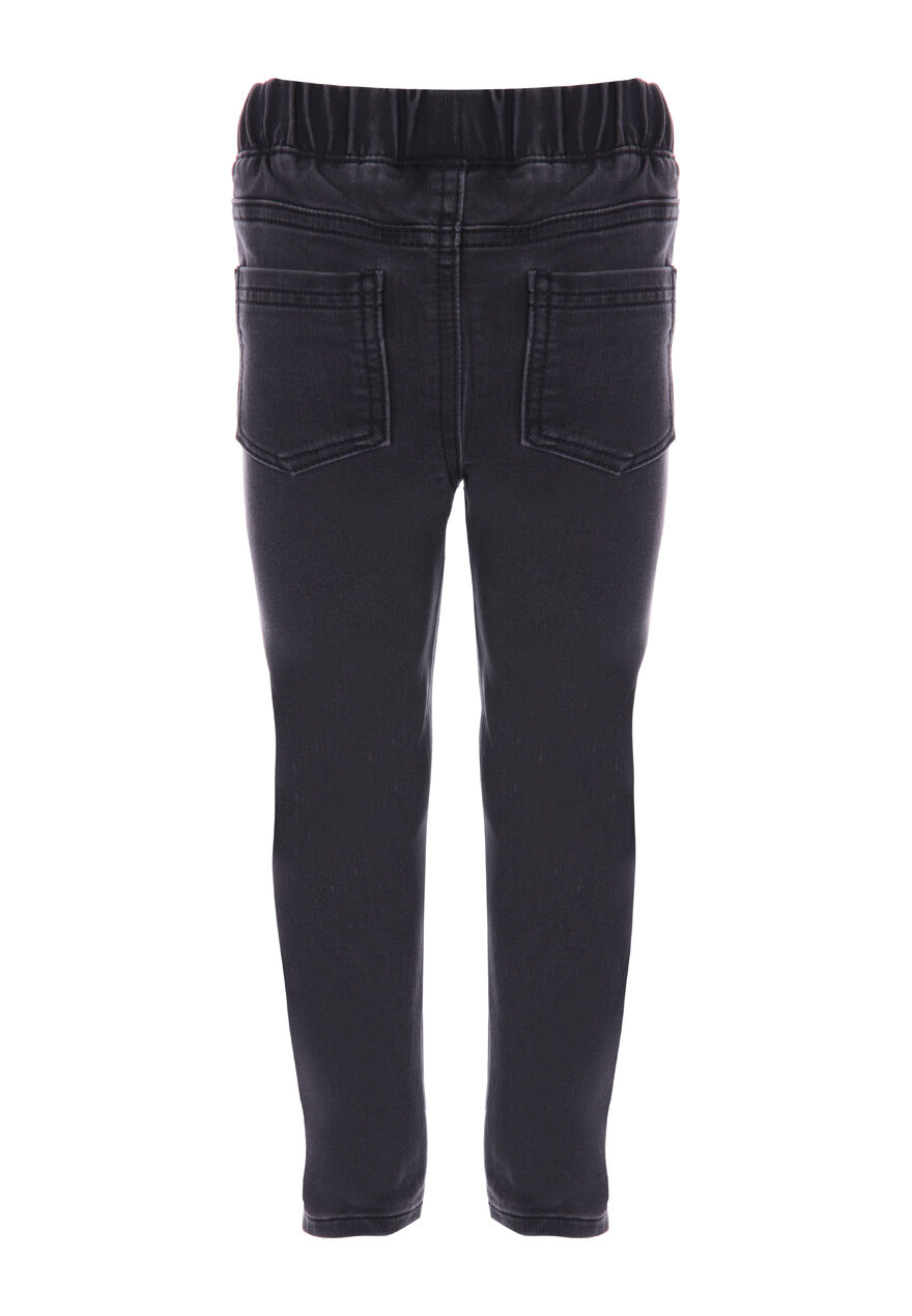Younger Girls Black Denim Jeggings
