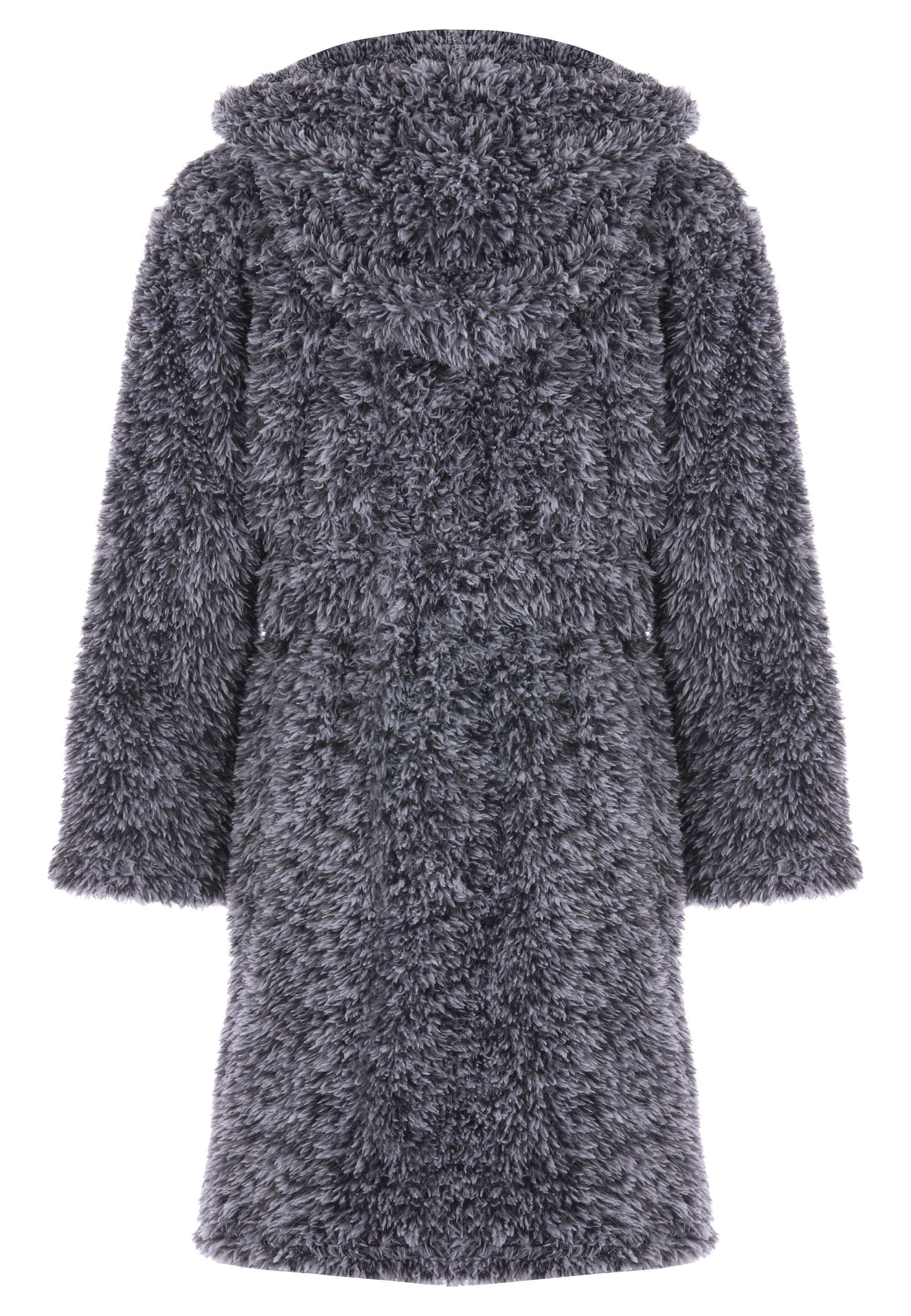 Boys Grey Sherpa Dressing Gown