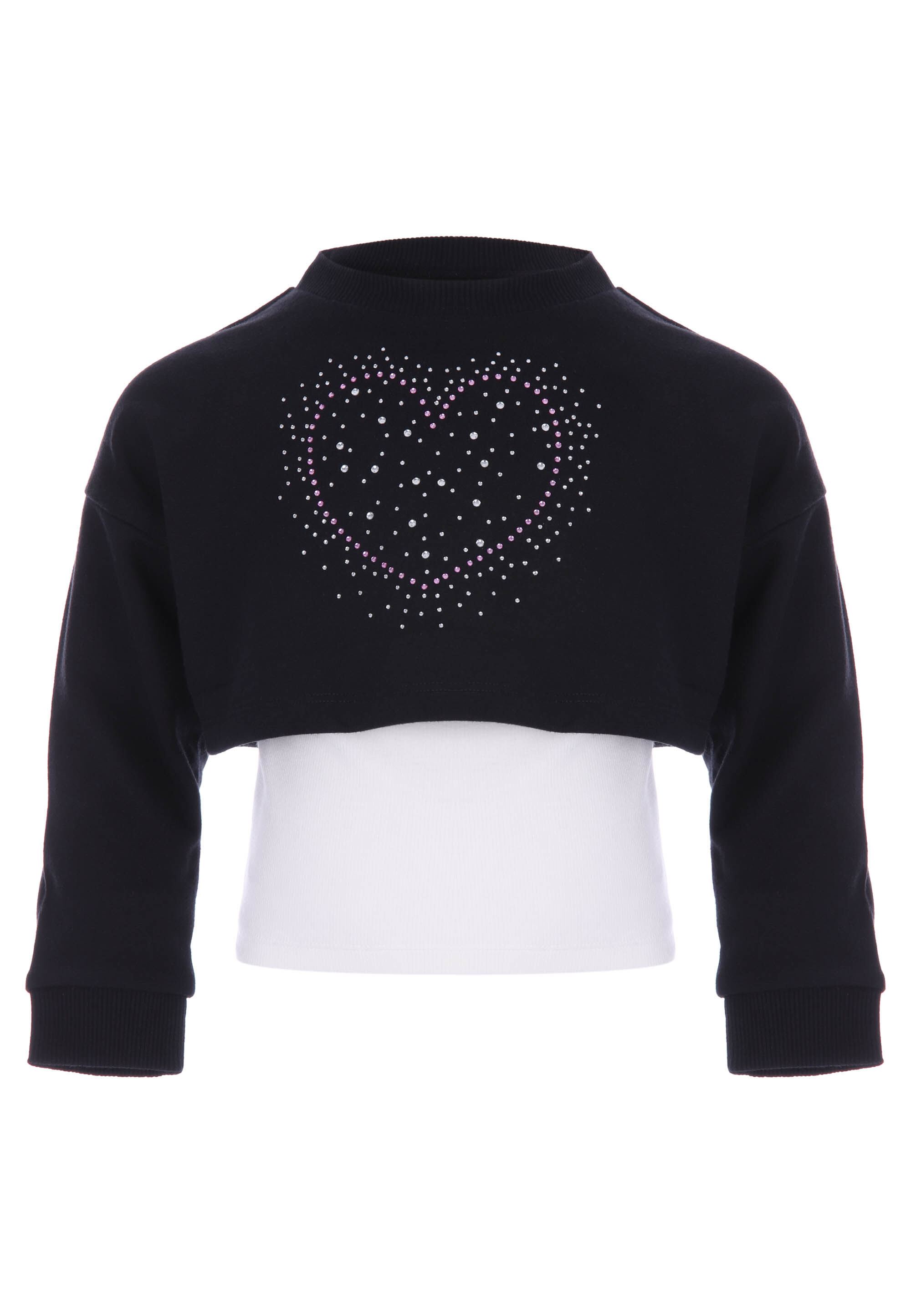 Younger Girls 2 in 1 Heart Tank and Sweatshirt