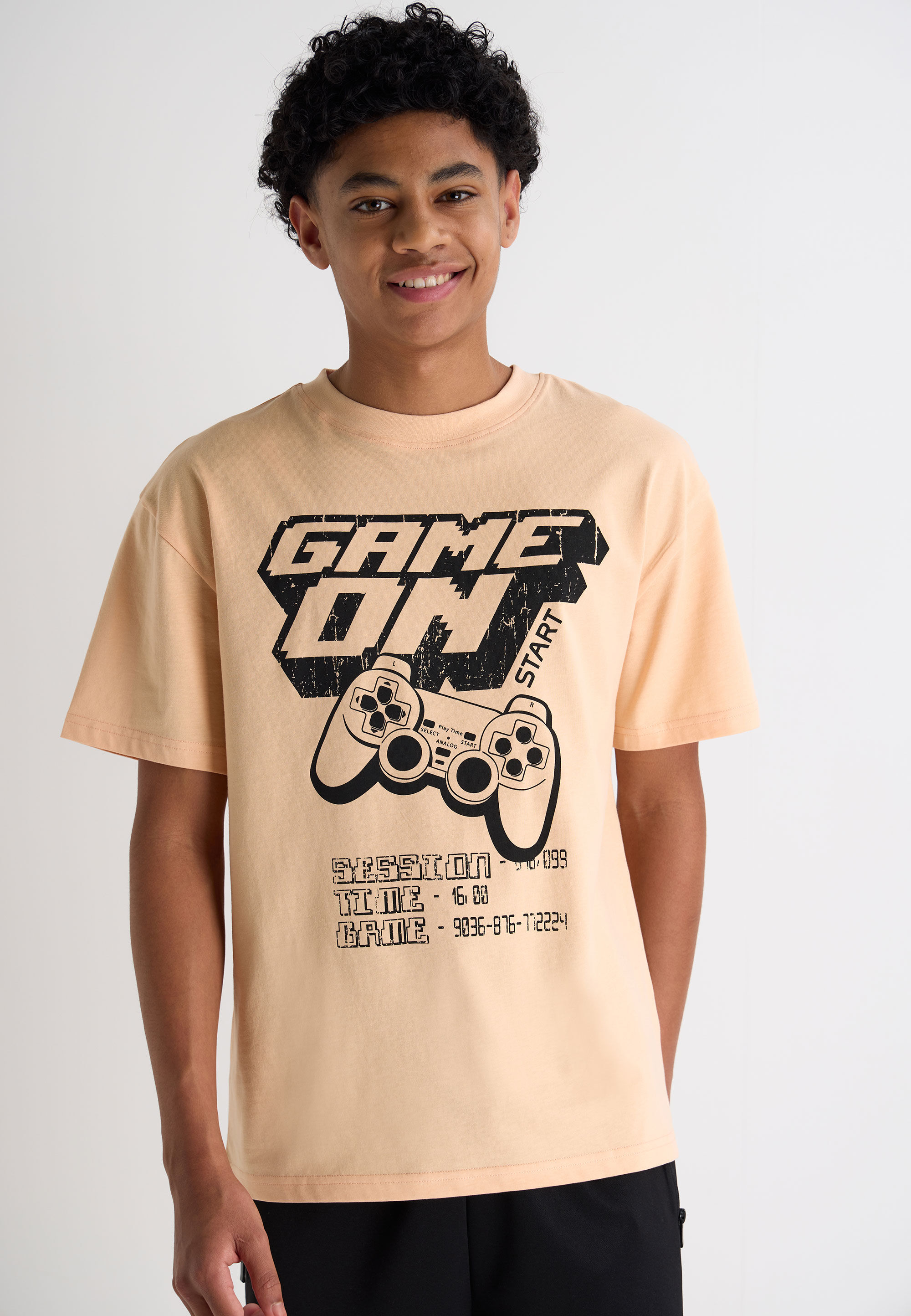 Older Boys Orange Gaming Graphic Print T-Shirt