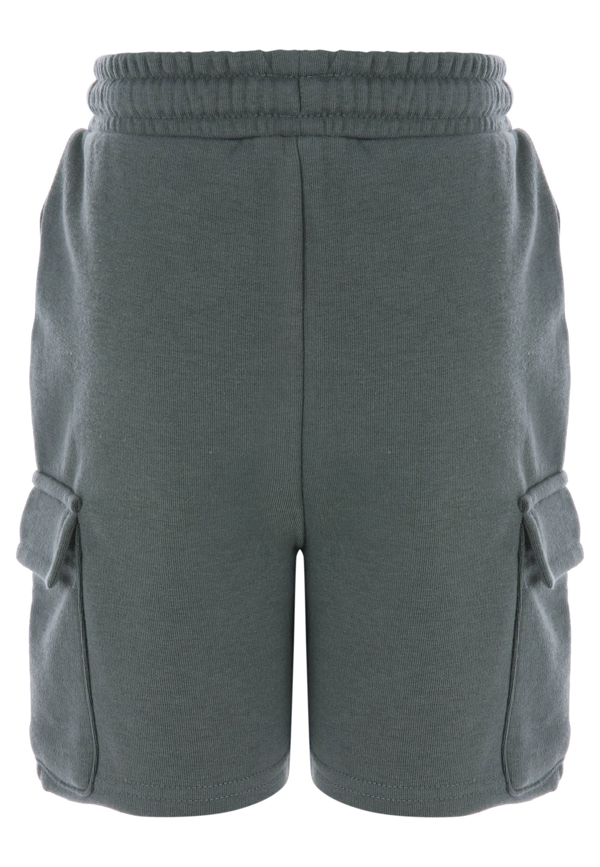 Younger Boys Khaki Plain Sweat Cargo Shorts