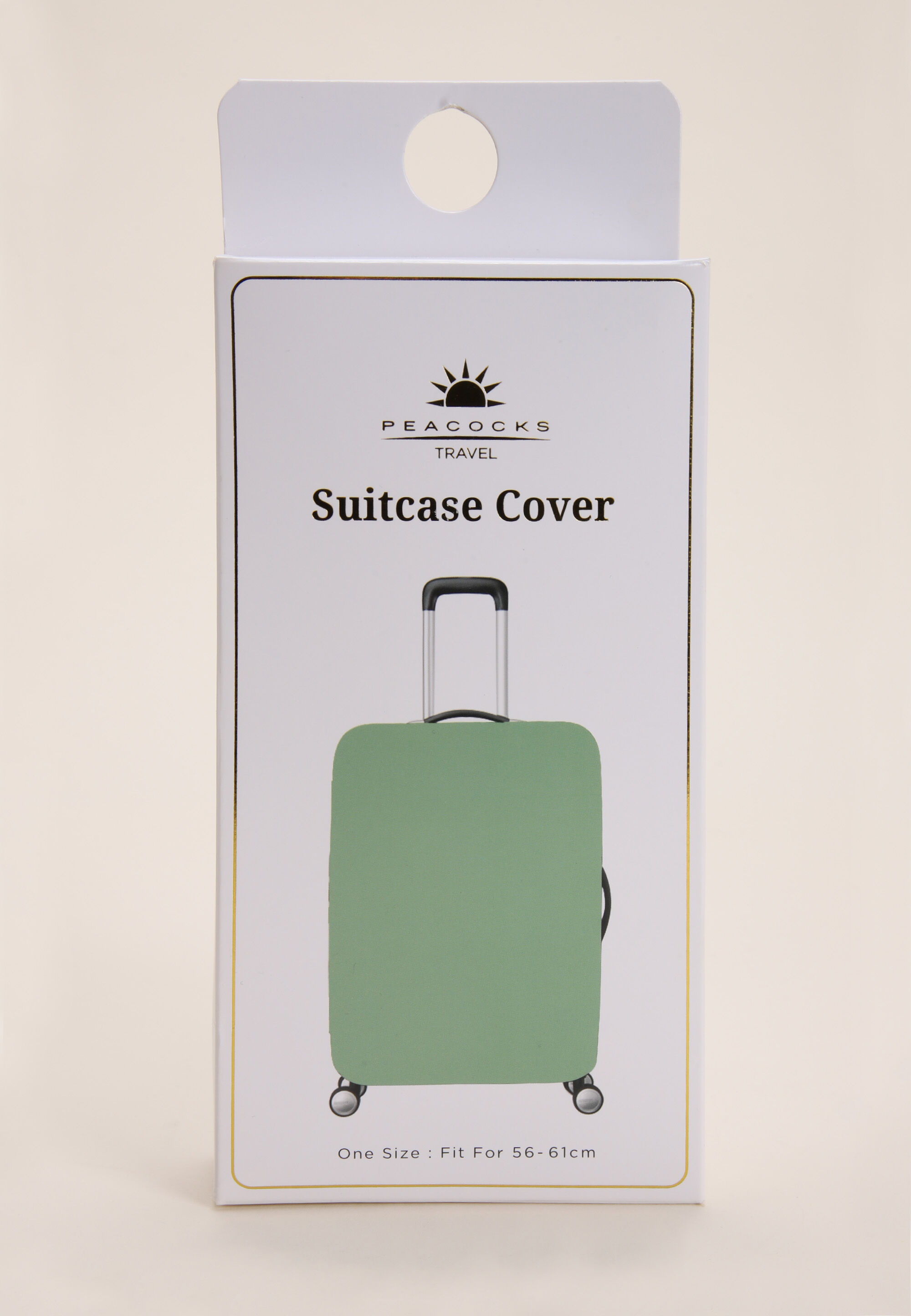 Womens Sage Plain Travel Suitcase Cover
