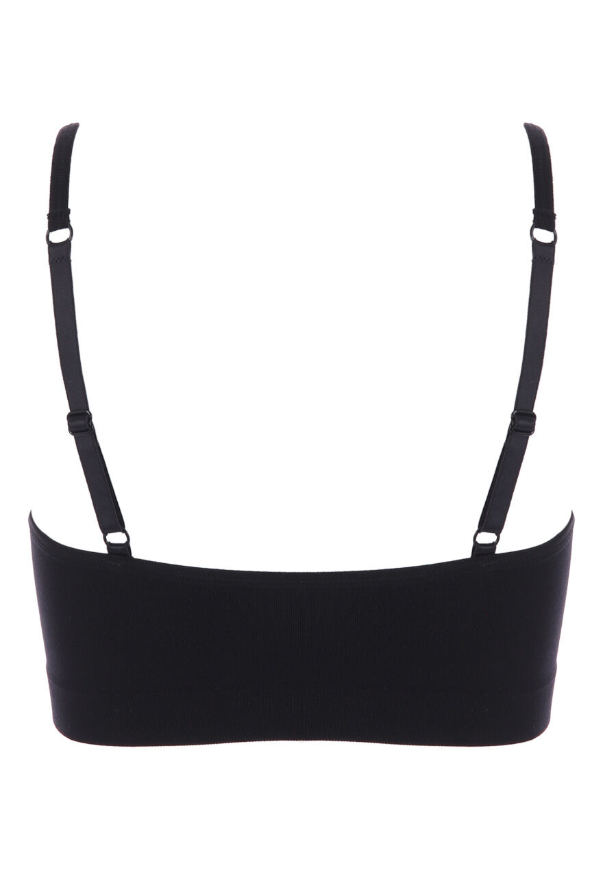 Older Girls Black Seamfree Crop Top