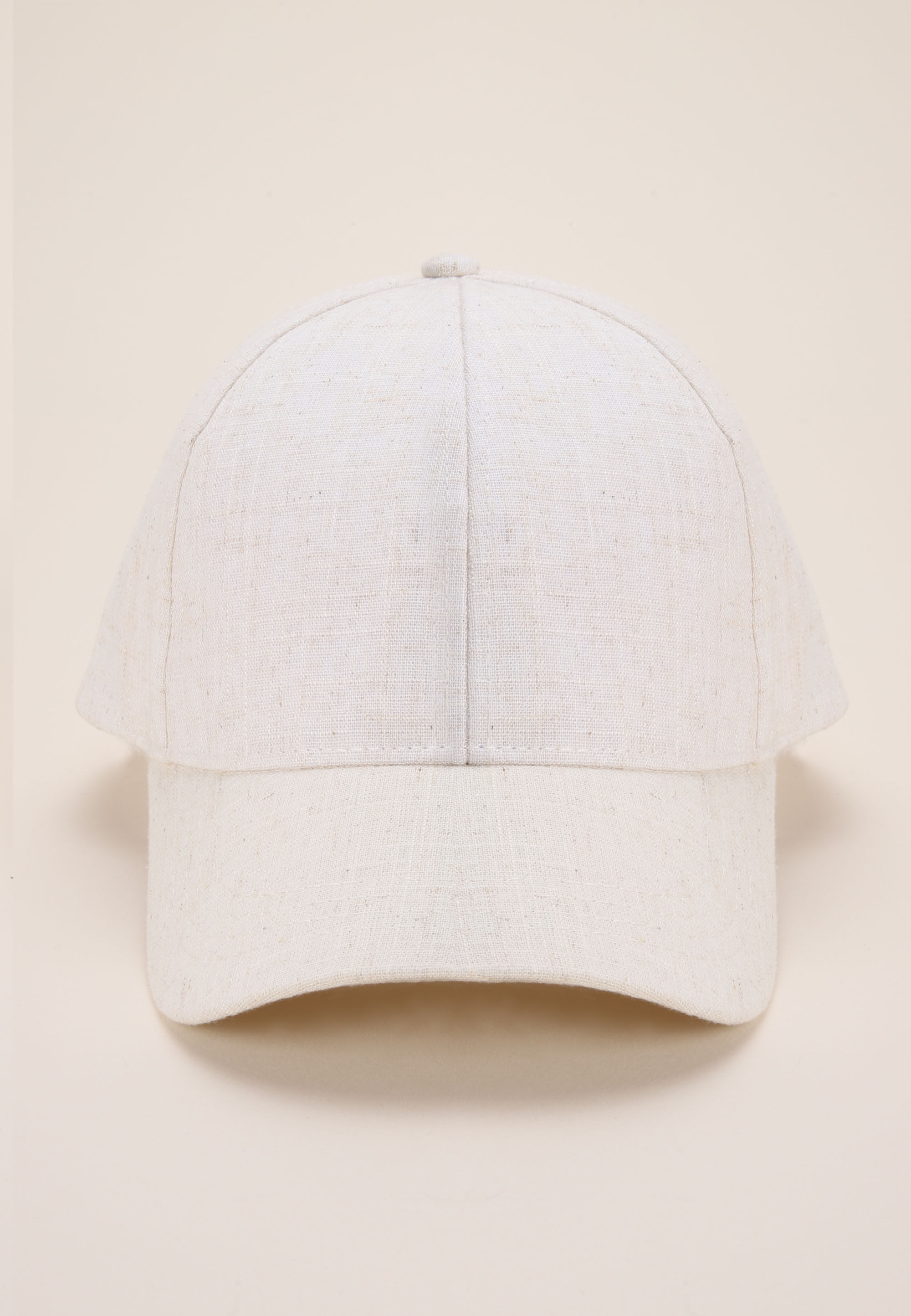 Womens Natural Linen Baseball Cap