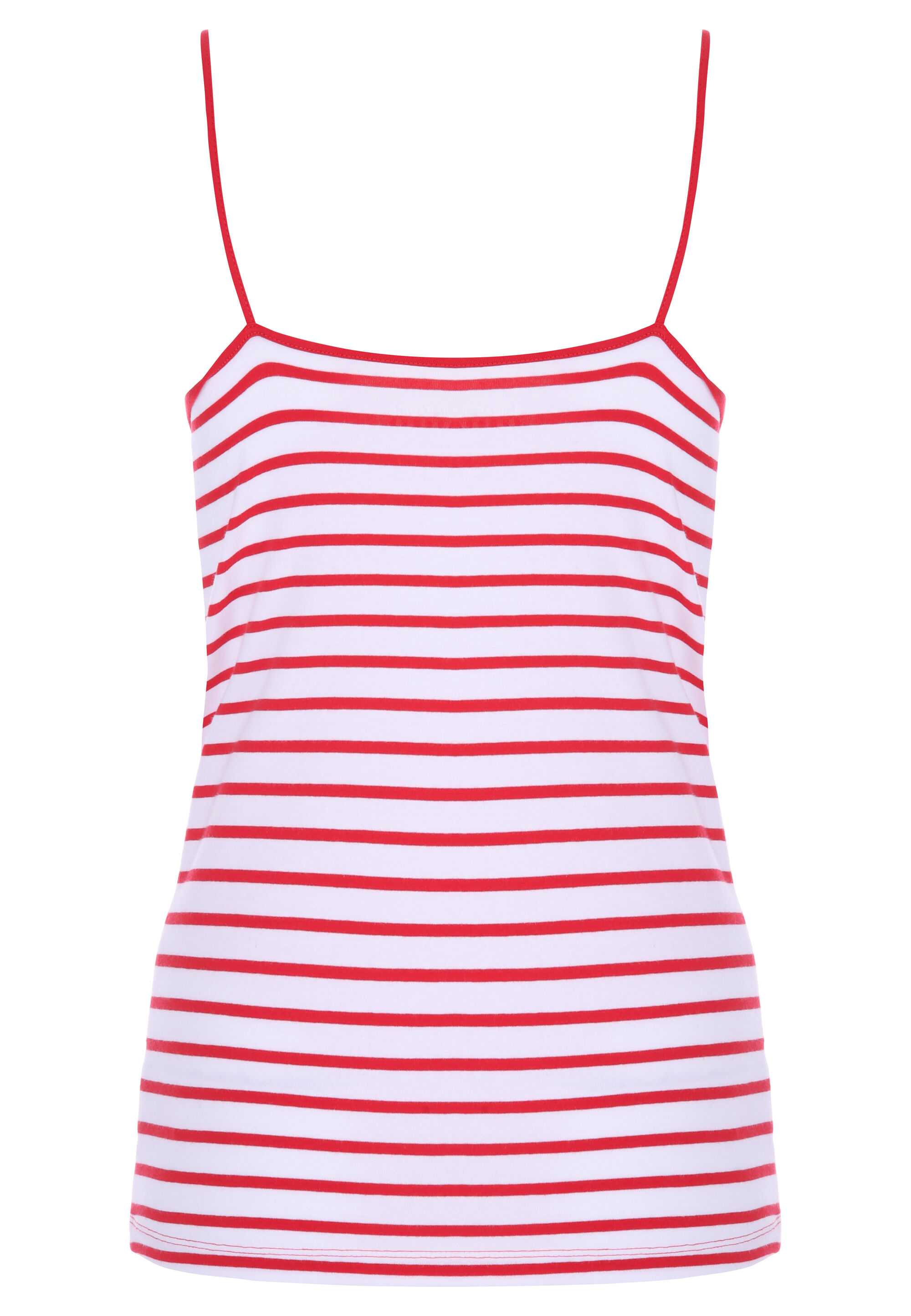 Womens Red & White Stripe Cami Vest
