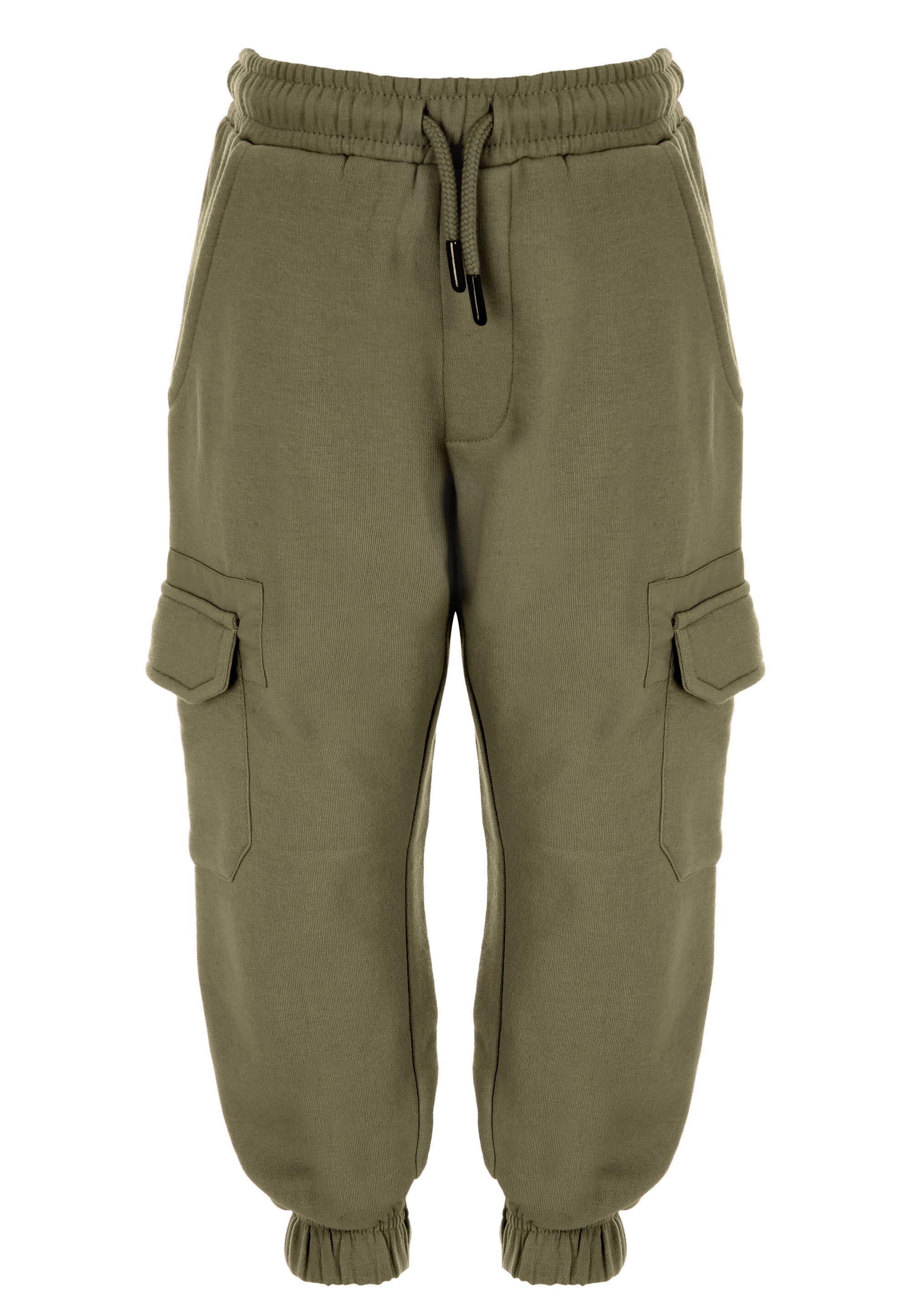 Younger Boys Plain Khaki Cargo Joggers