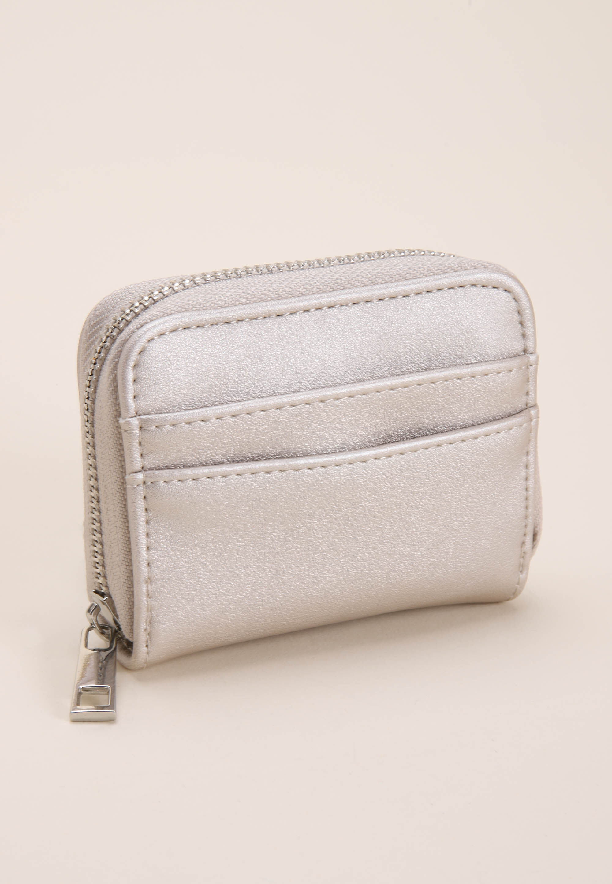 Womens Gold Small Zip Purse