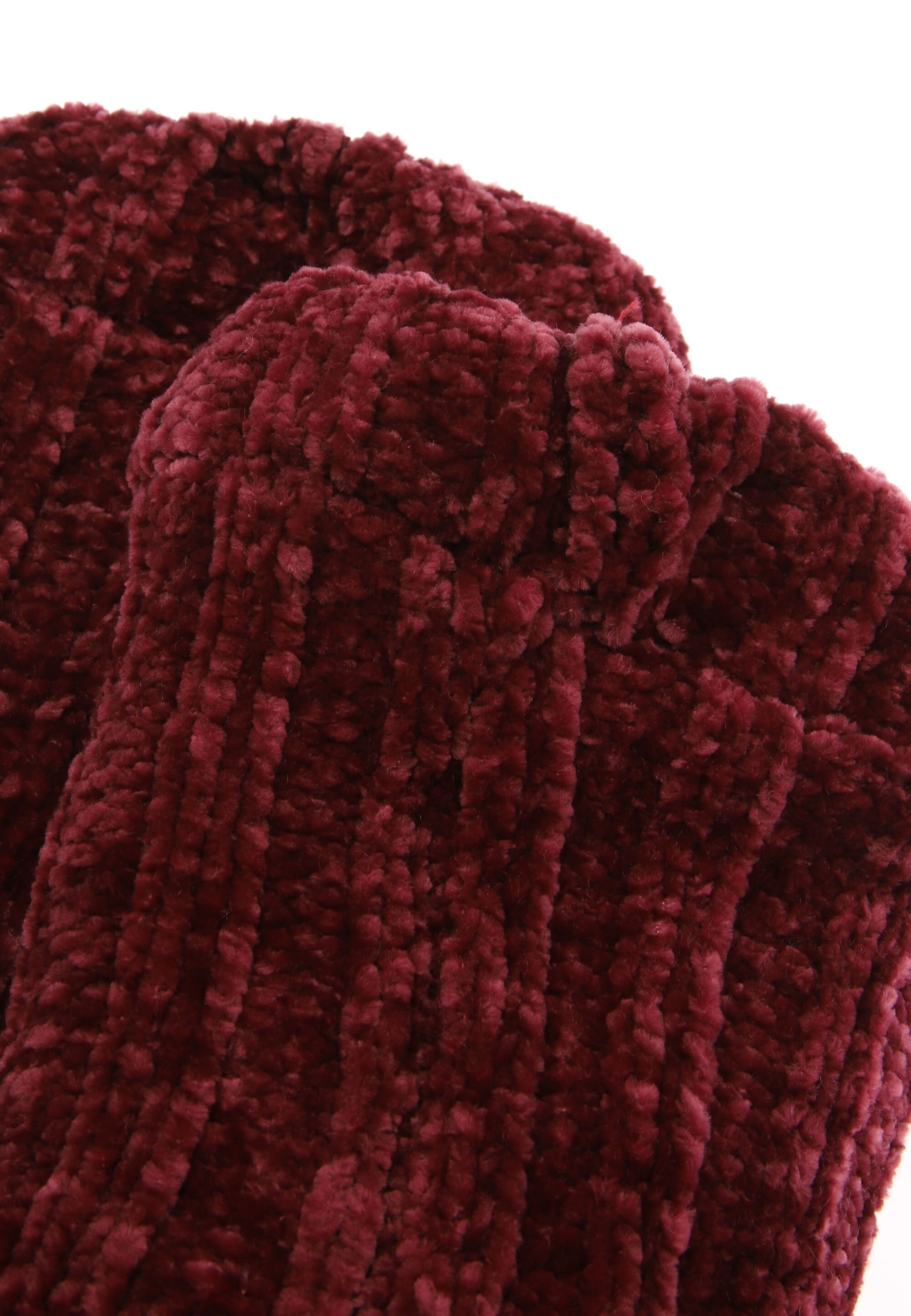 Womens 1pk Red Chenille Slipper Socks