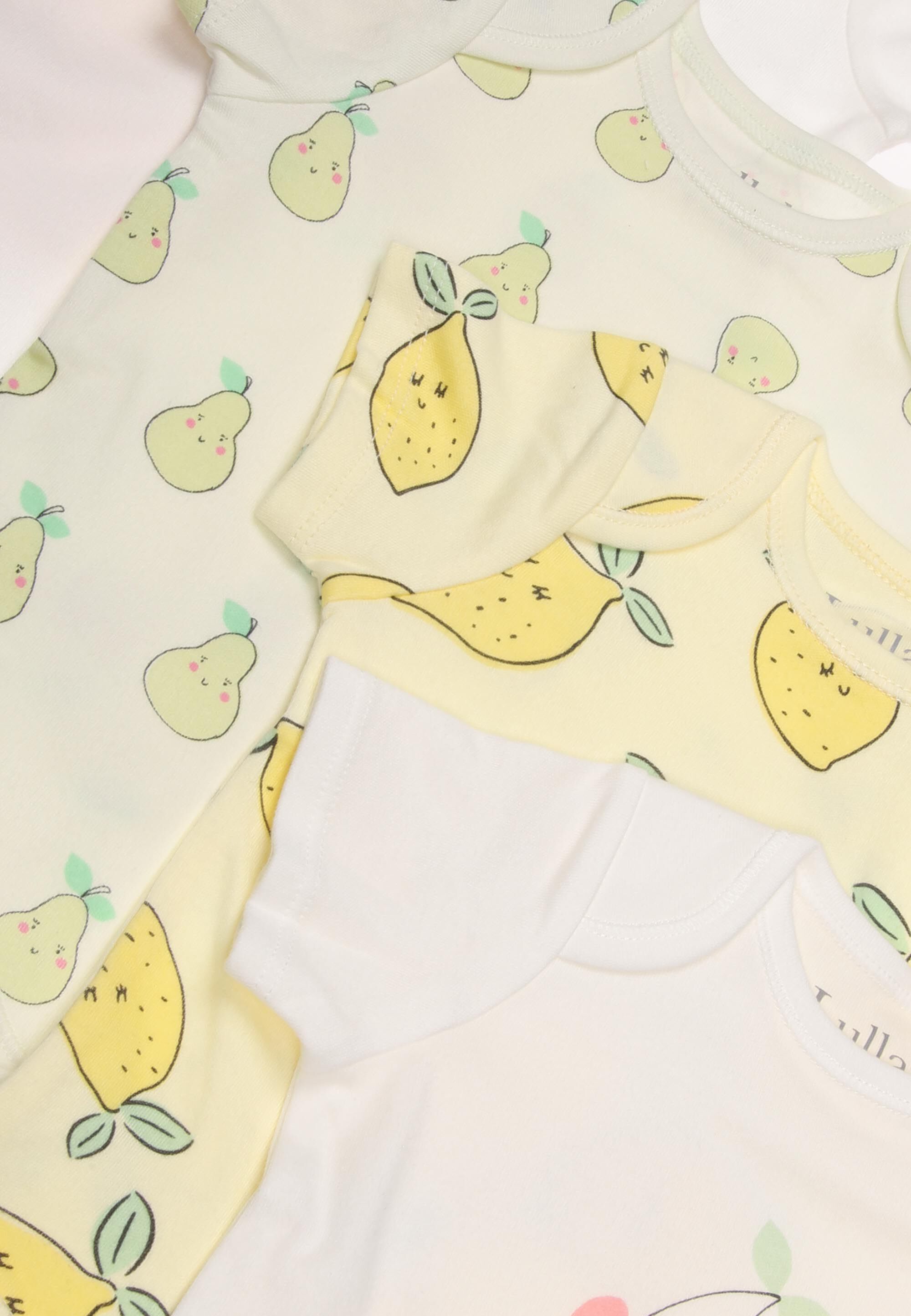 Baby Girls 5pk Yellow Fruit Bodysuits