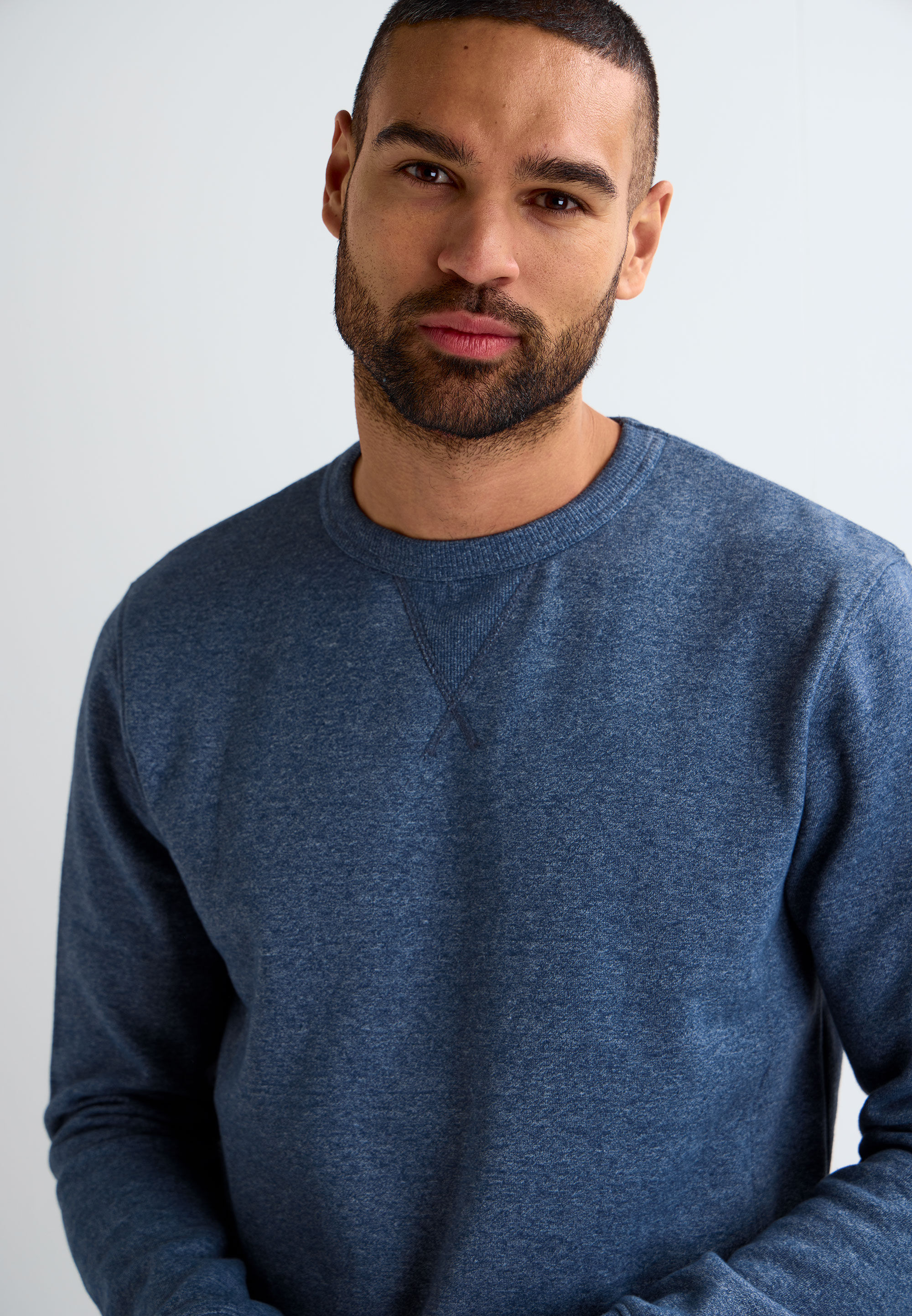 Mens Blue Plain Grindle Sweatshirt