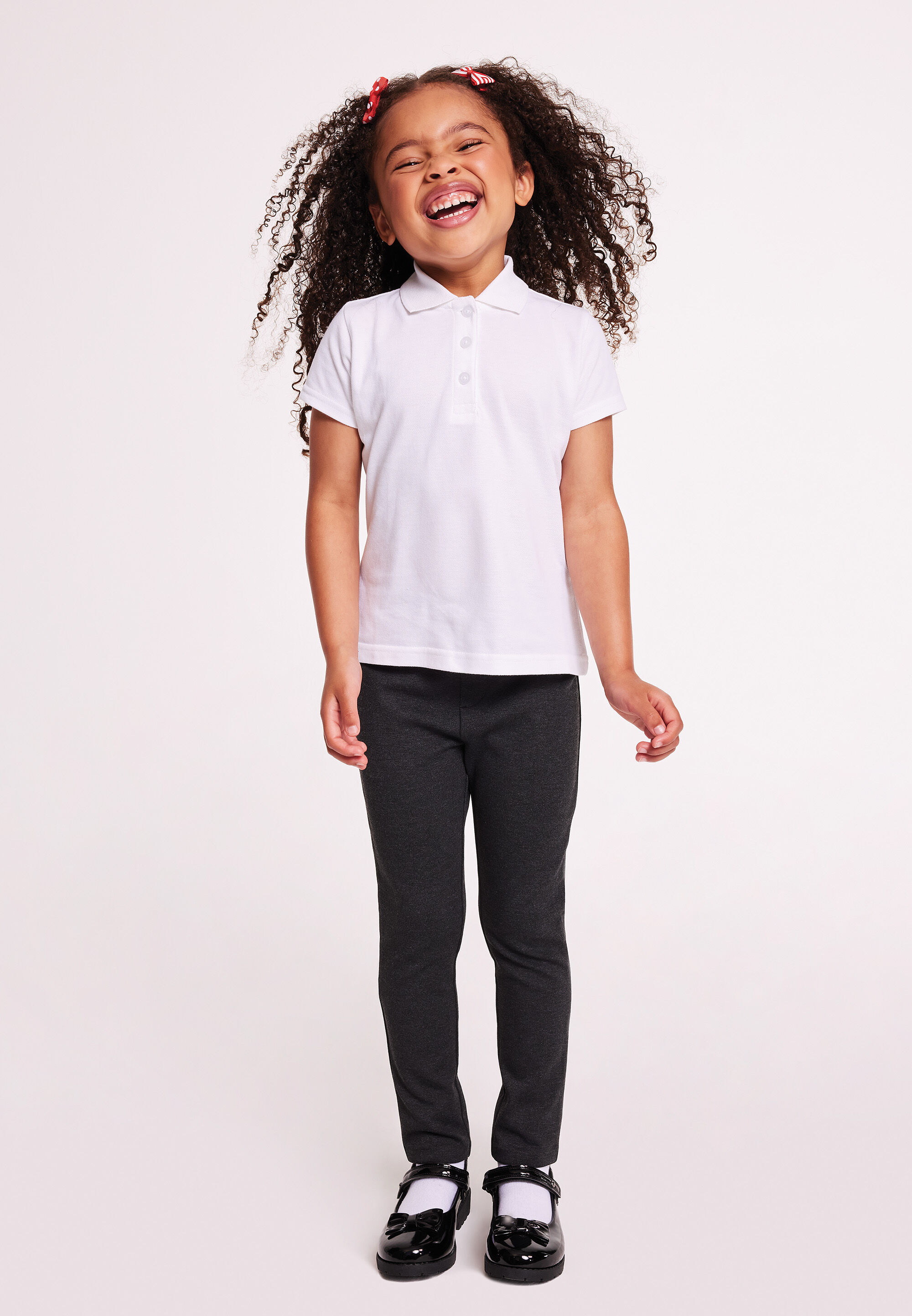 Younger Girls Charcoal Ponte Skinny School Trousers