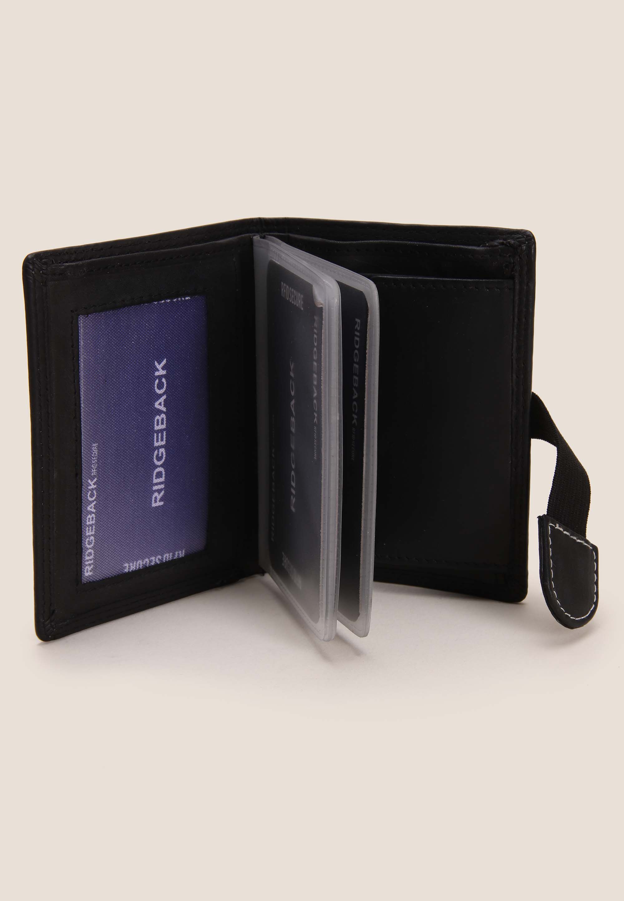 Mens Black Ridgeback Leather Wallet